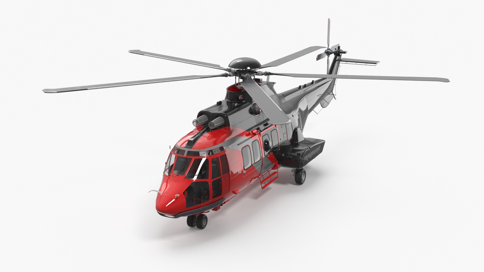 Commercial Passenger Helicopter with Interior, view 10