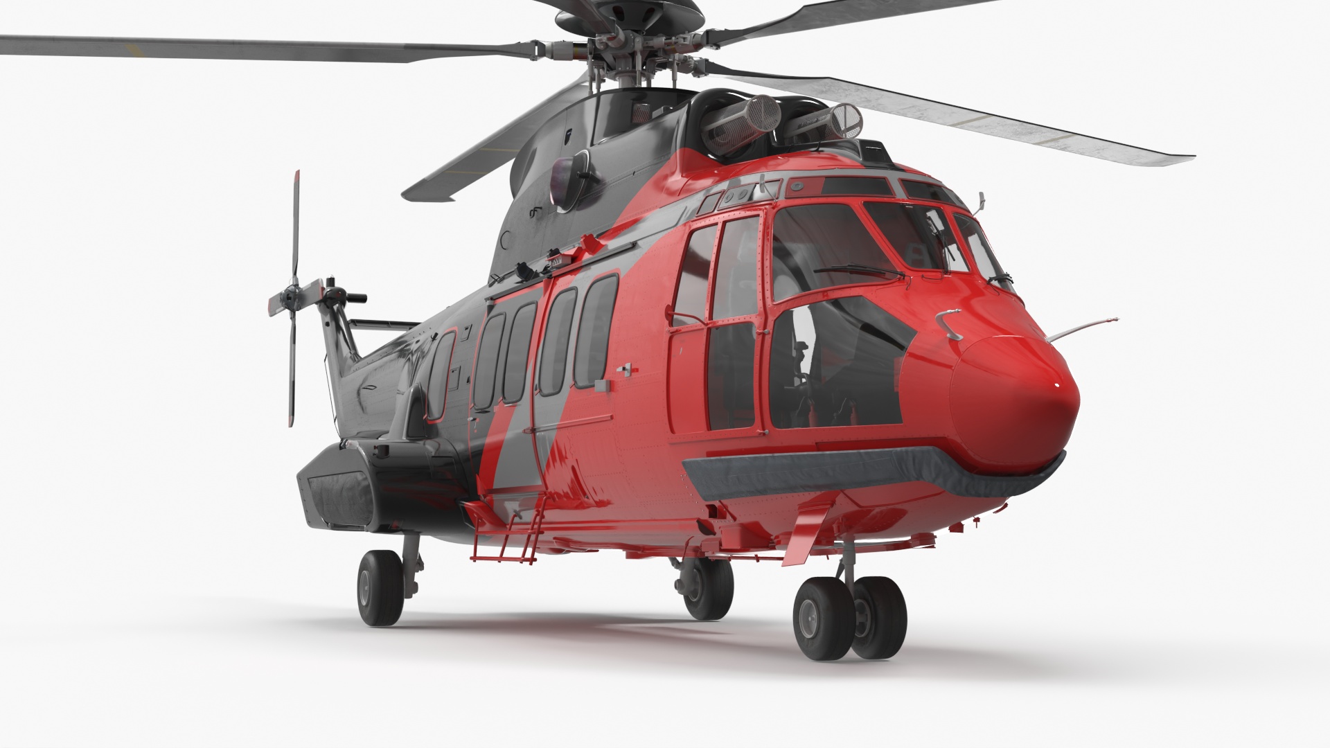 Commercial Passenger Helicopter with Interior, view 12