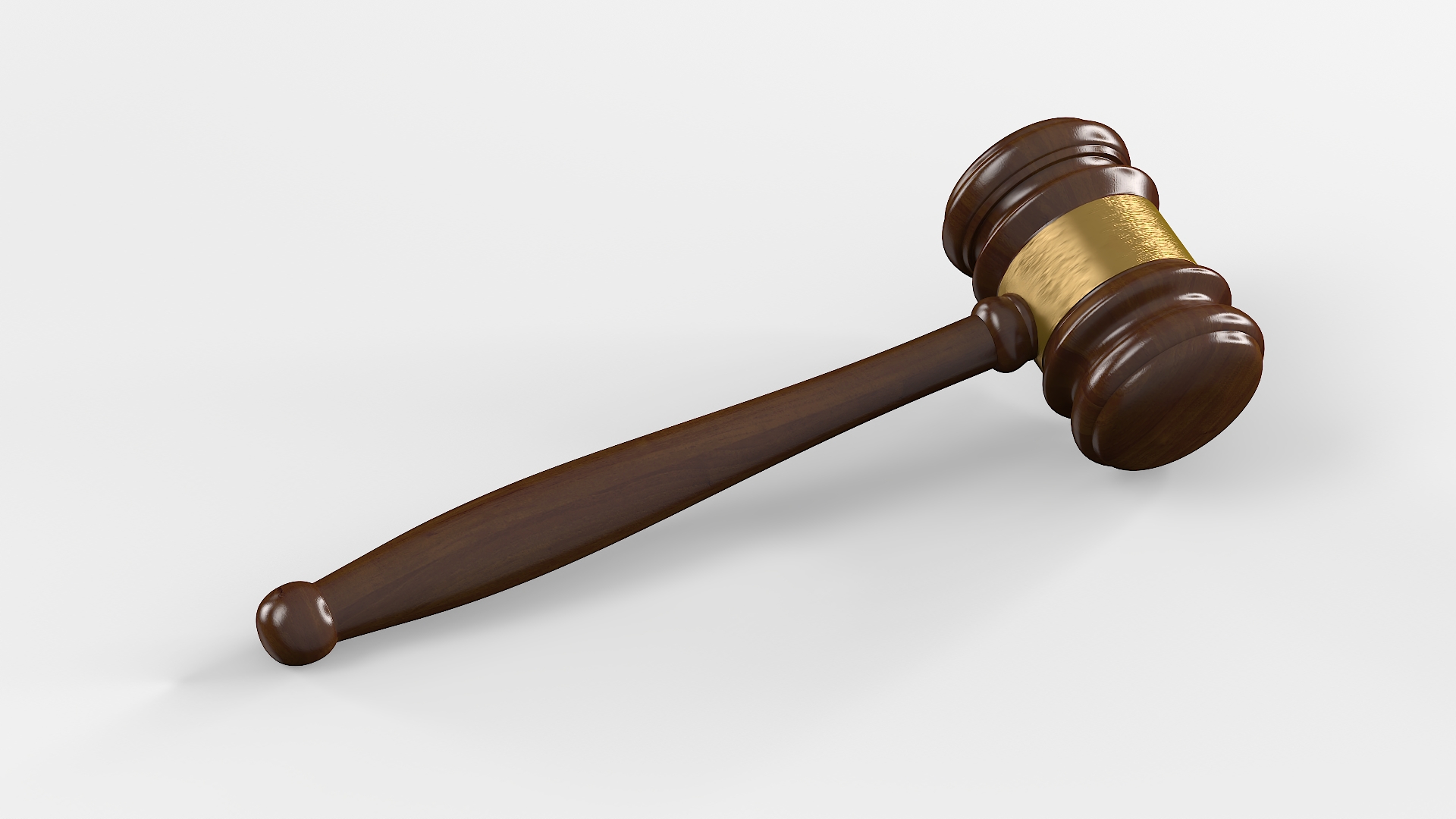 3D model Judge with Gavel Standing Pose
