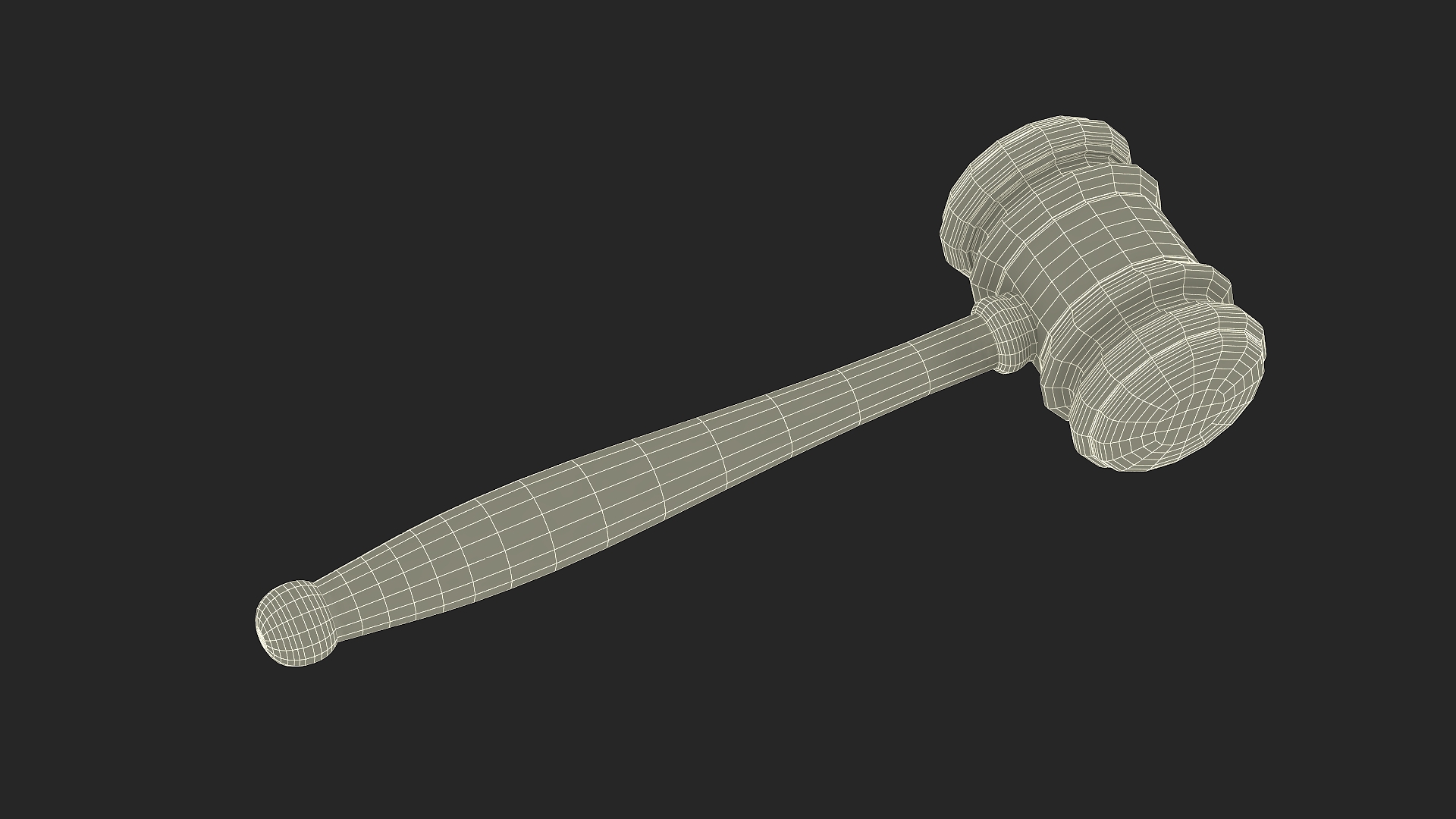 3D model Judge with Gavel Standing Pose
