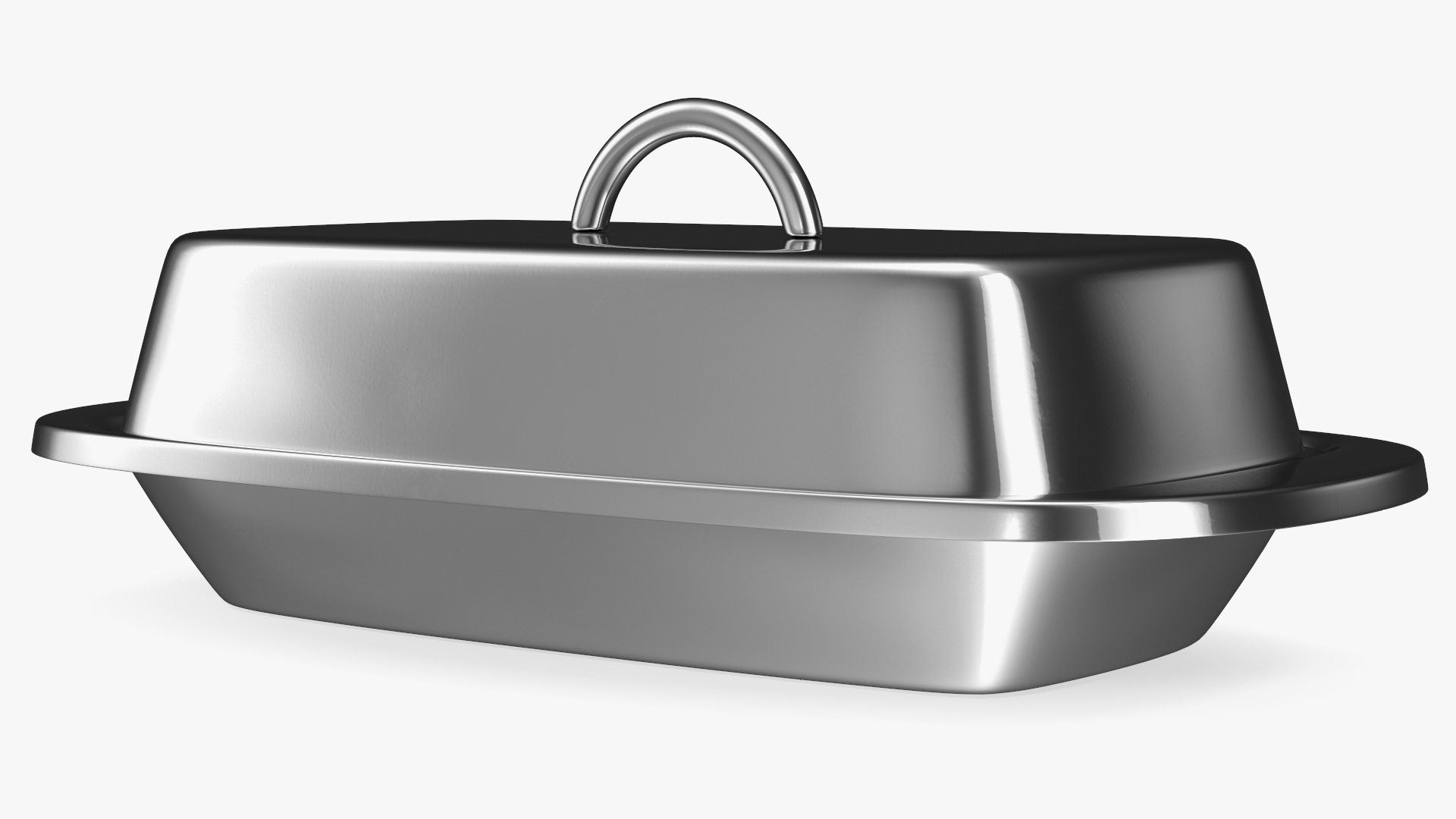 Stainless Steel Butter Dish 3D