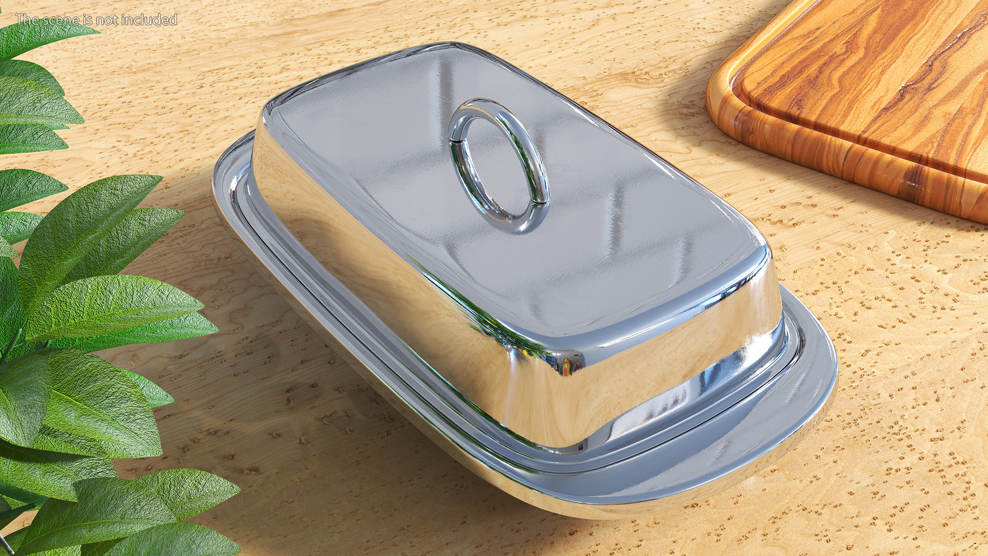 Stainless Steel Butter Dish 3D