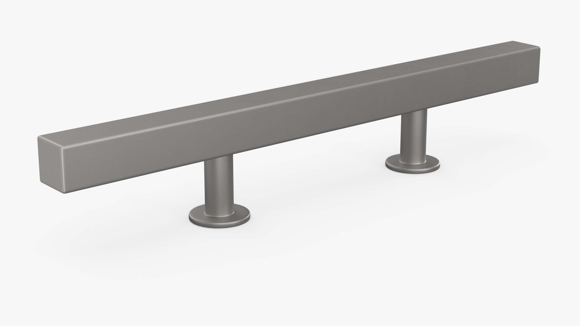 3D model Kitchen Cabinet Handle T-Bar Silver