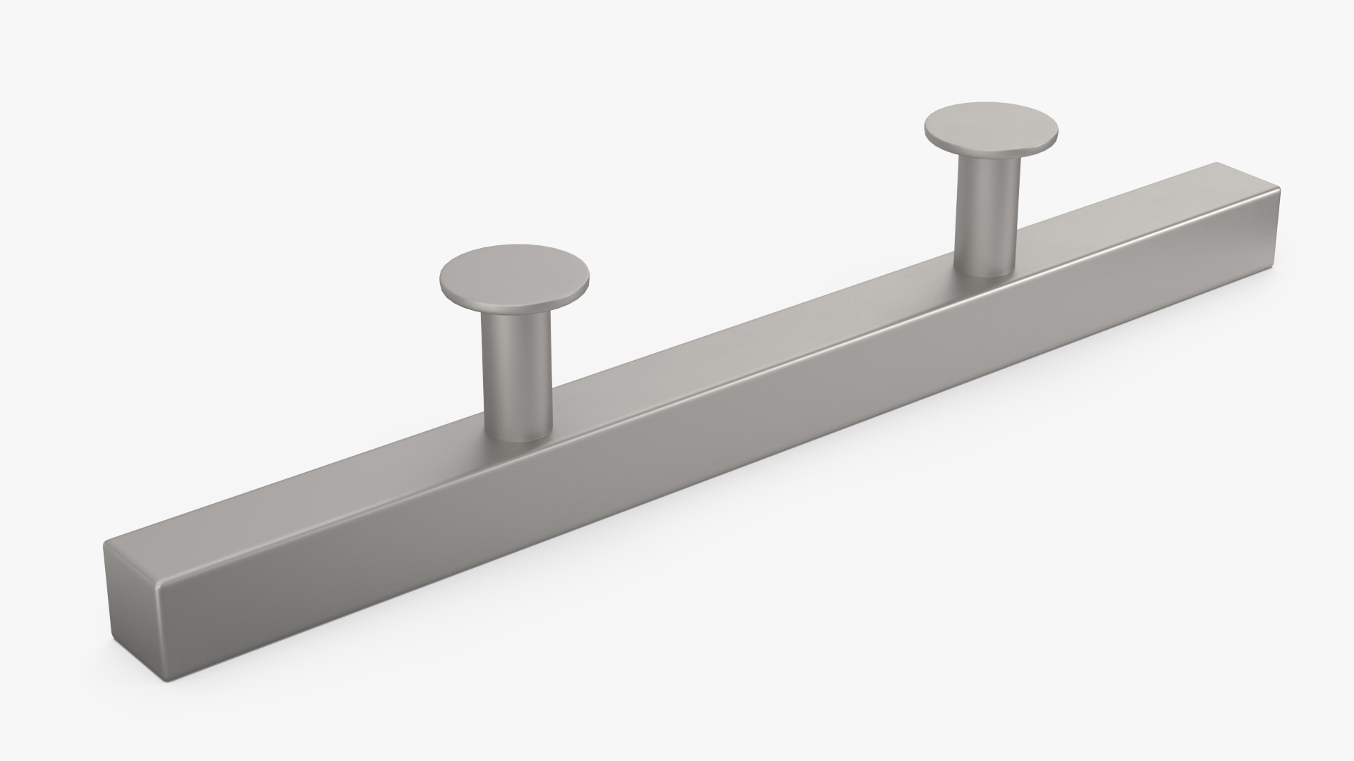 3D model Kitchen Cabinet Handle T-Bar Silver
