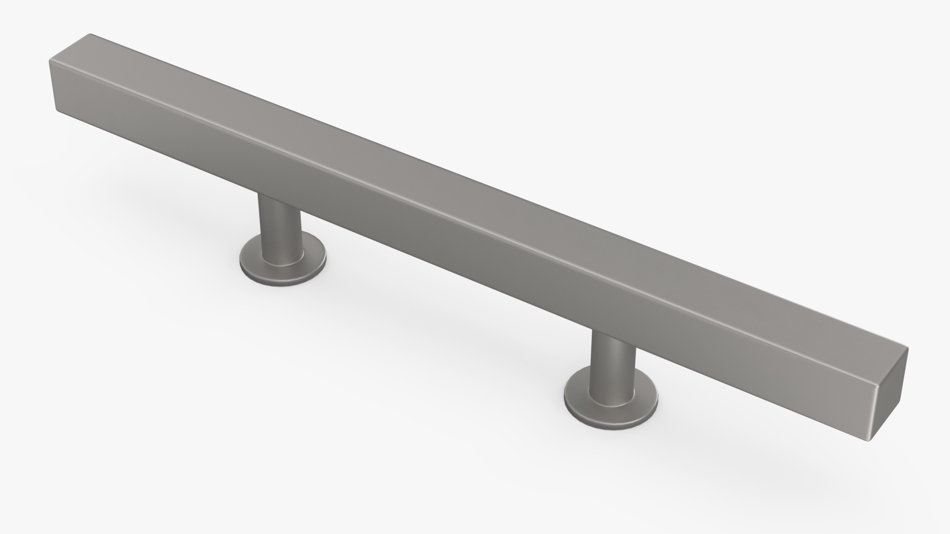 3D model Kitchen Cabinet Handle T-Bar Silver
