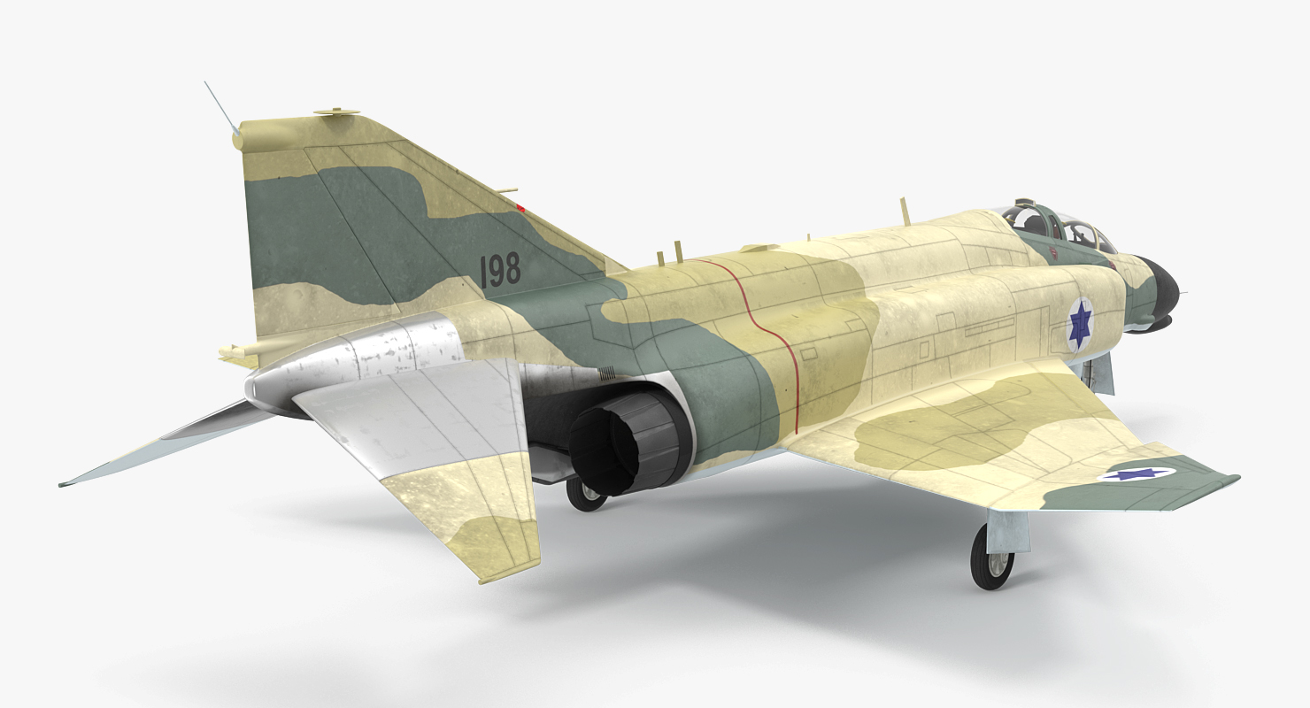 F 4E Kurnass Israeli Air Force 2 Rigged 3D model
