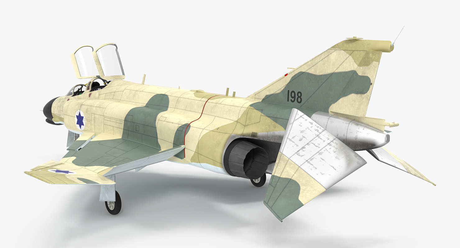 F 4E Kurnass Israeli Air Force 2 Rigged 3D model
