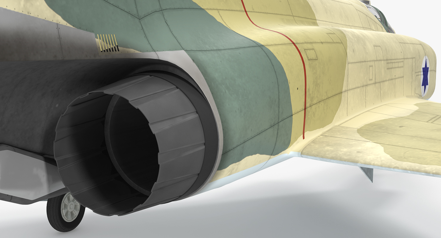 F 4E Kurnass Israeli Air Force 2 Rigged 3D model