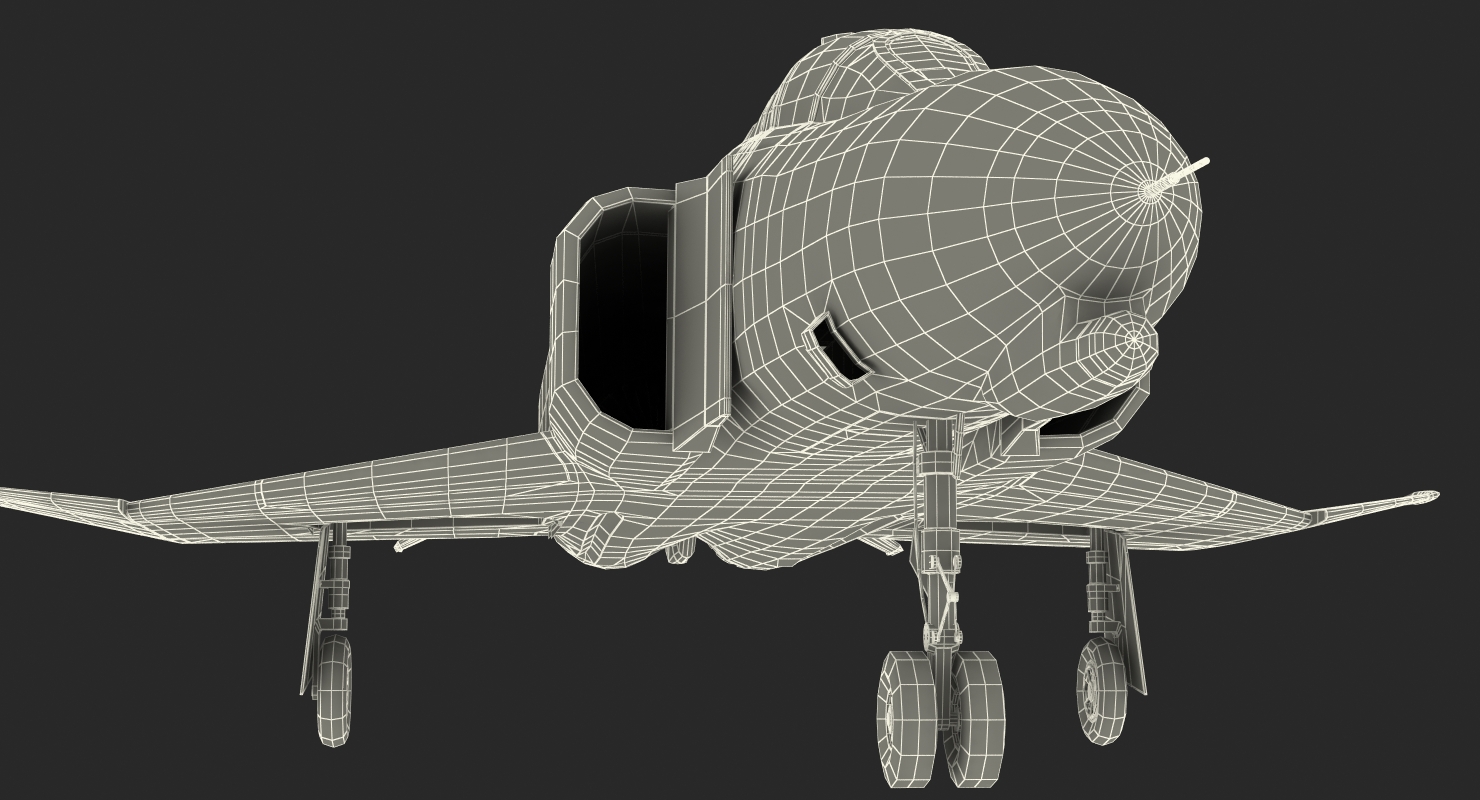 F 4E Kurnass Israeli Air Force 2 Rigged 3D model