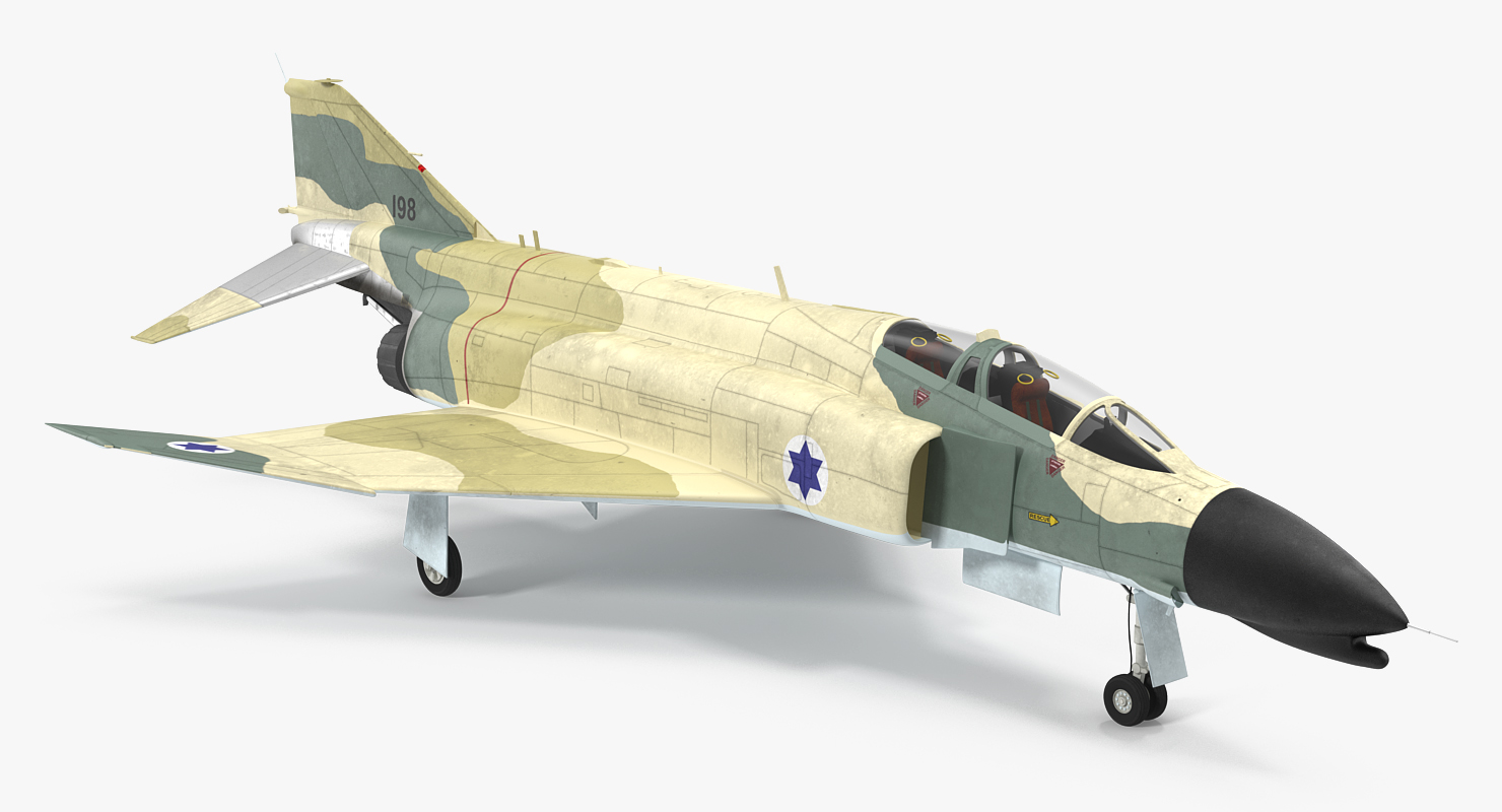 F 4E Kurnass Israeli Air Force 2 Rigged 3D model