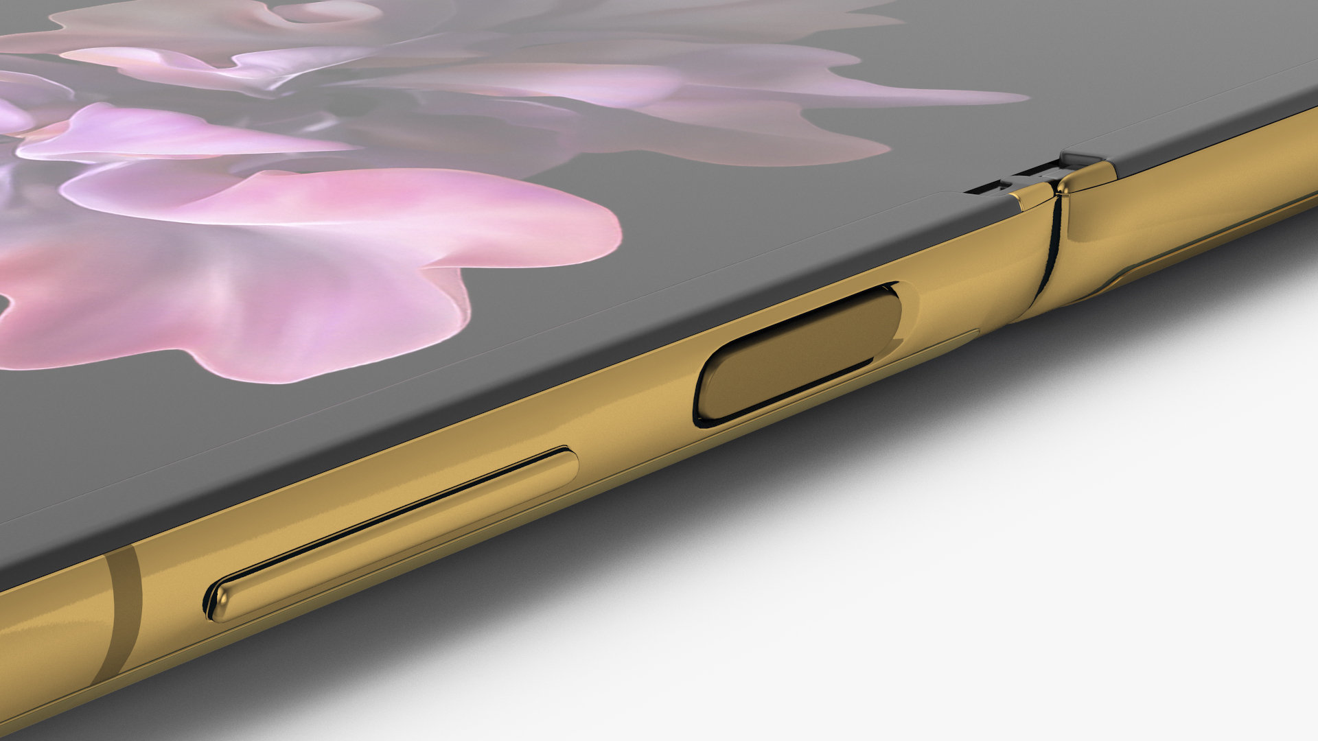 3D Samsung Galaxy Z Flip Mirror Gold model