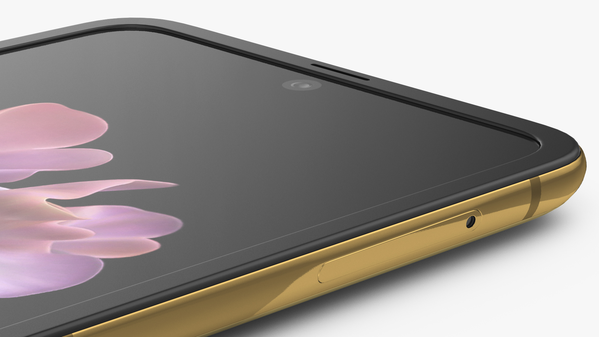 3D Samsung Galaxy Z Flip Mirror Gold model