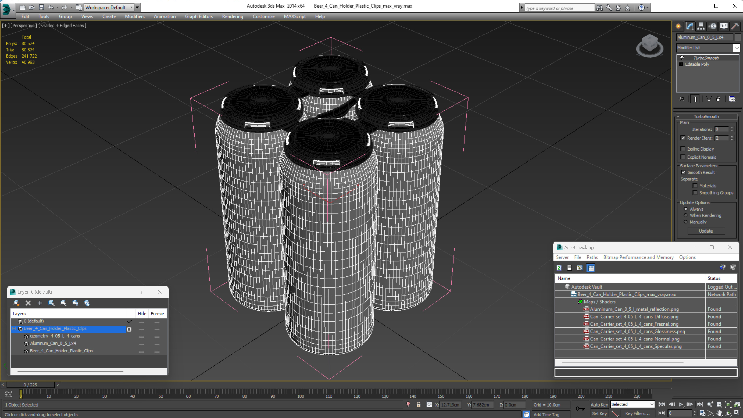 3D Beer 4 Can Holder Plastic Clips