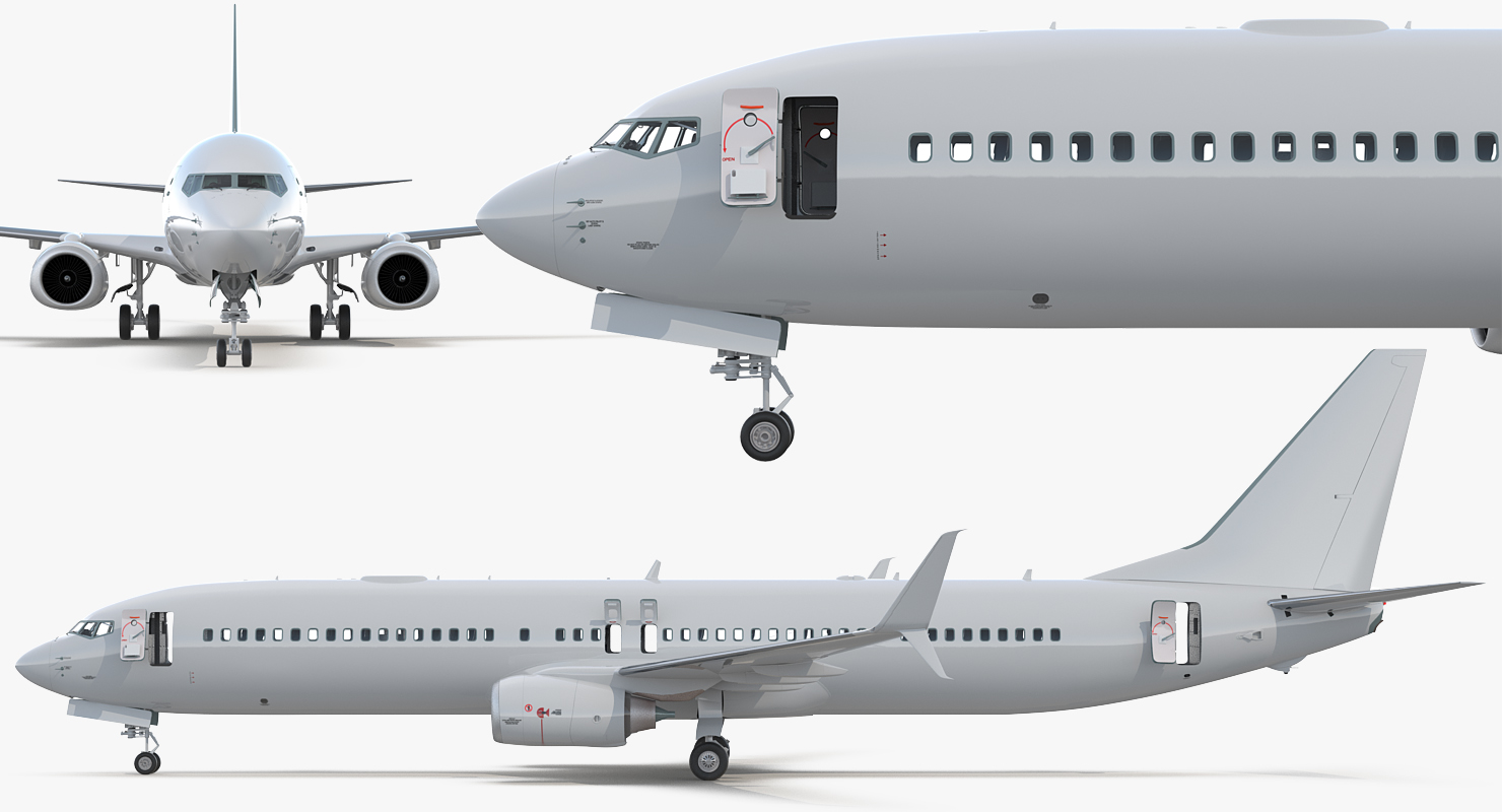 3D model Boeing 737 900 with Interior and Cockpit Generic Rigged