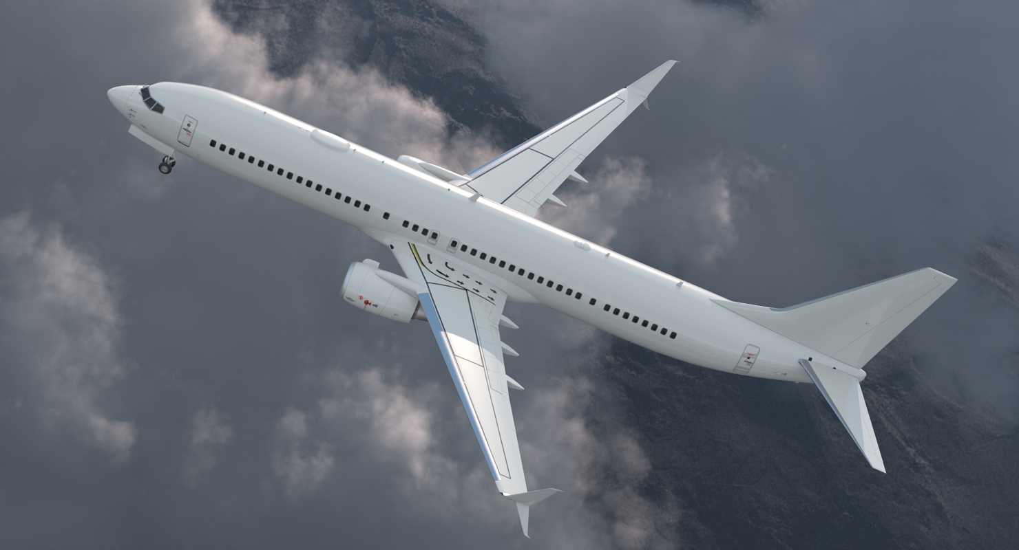 3D model Boeing 737 900 with Interior and Cockpit Generic Rigged