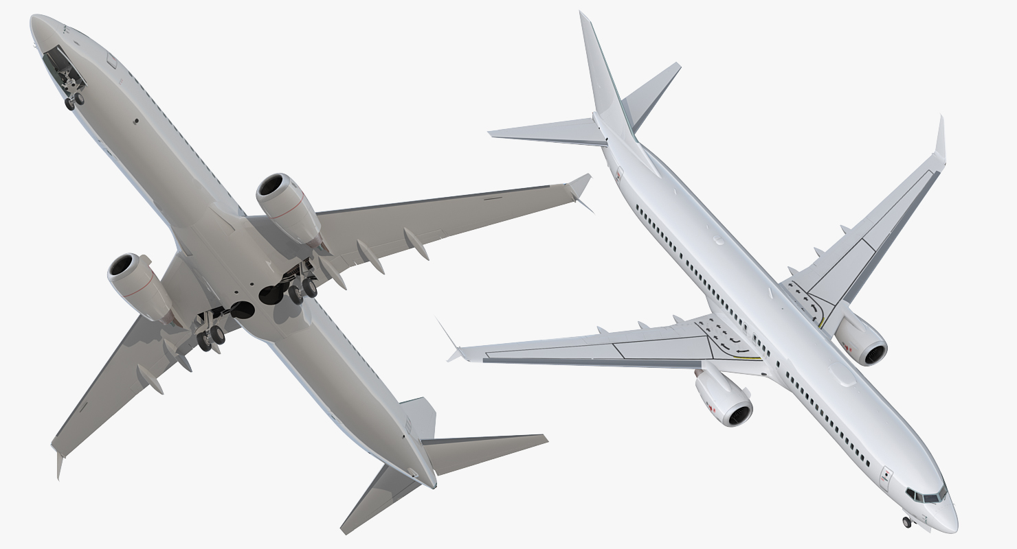 3D model Boeing 737 900 with Interior and Cockpit Generic Rigged