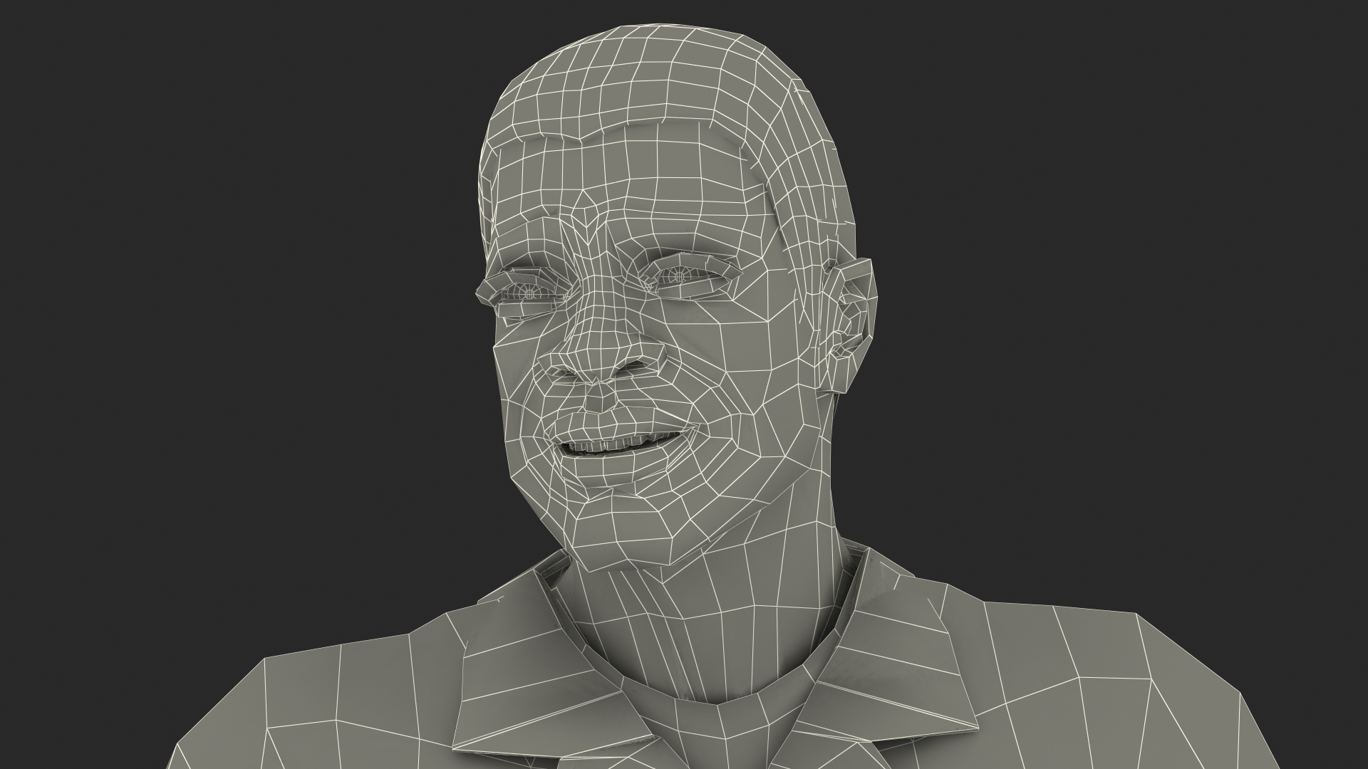 3D African American Road Worker model