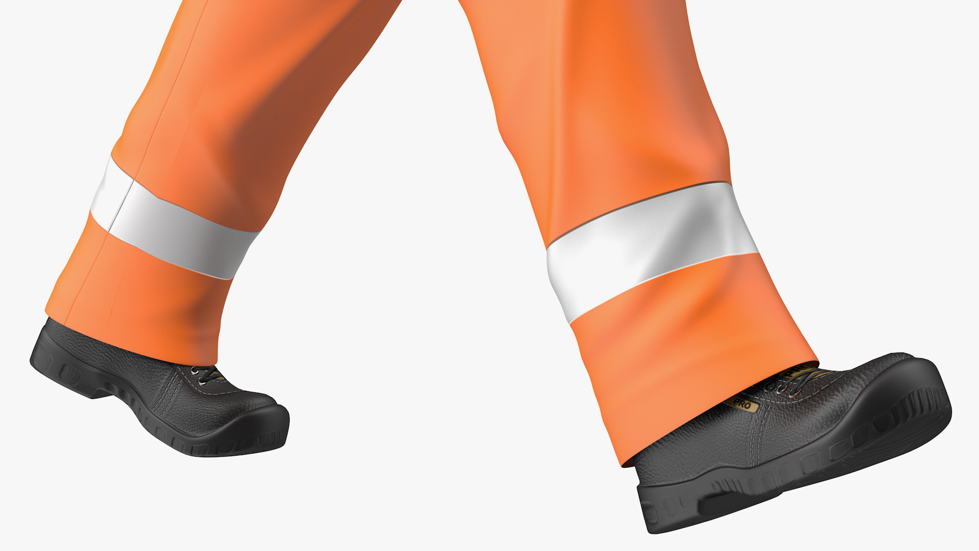 3D African American Road Worker model