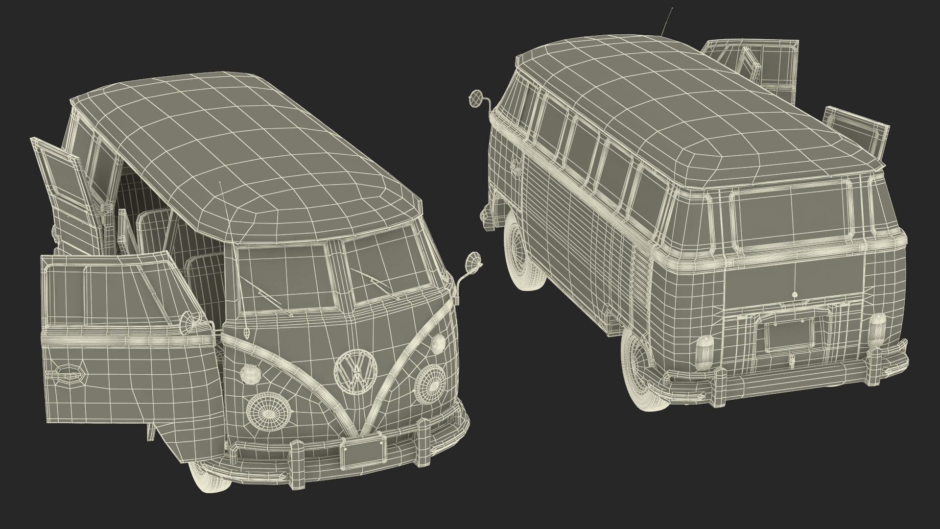 Volkswagen Type 2 T1 Bus 3D model