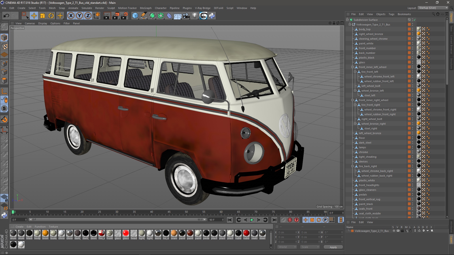 Volkswagen Type 2 T1 Bus 3D model