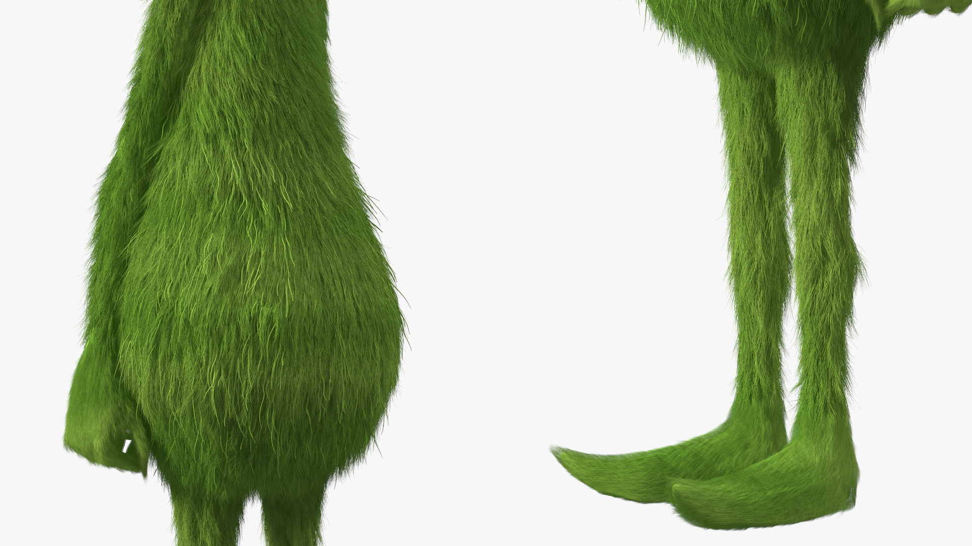 The Grinch Cartoon Character with Fur 3D