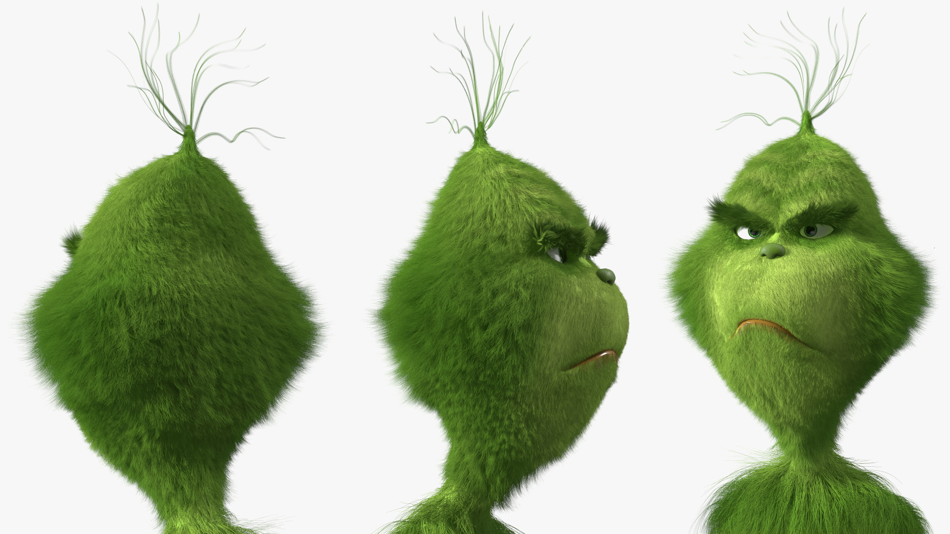 The Grinch Cartoon Character with Fur 3D