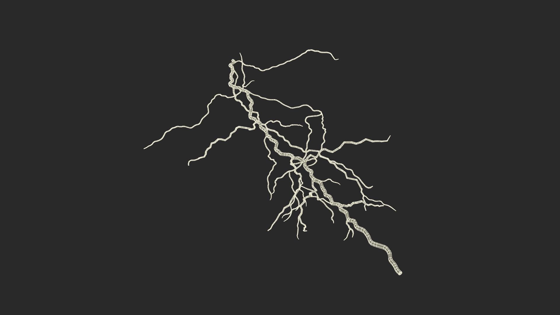 Cartoon Lightning Strike 3D model