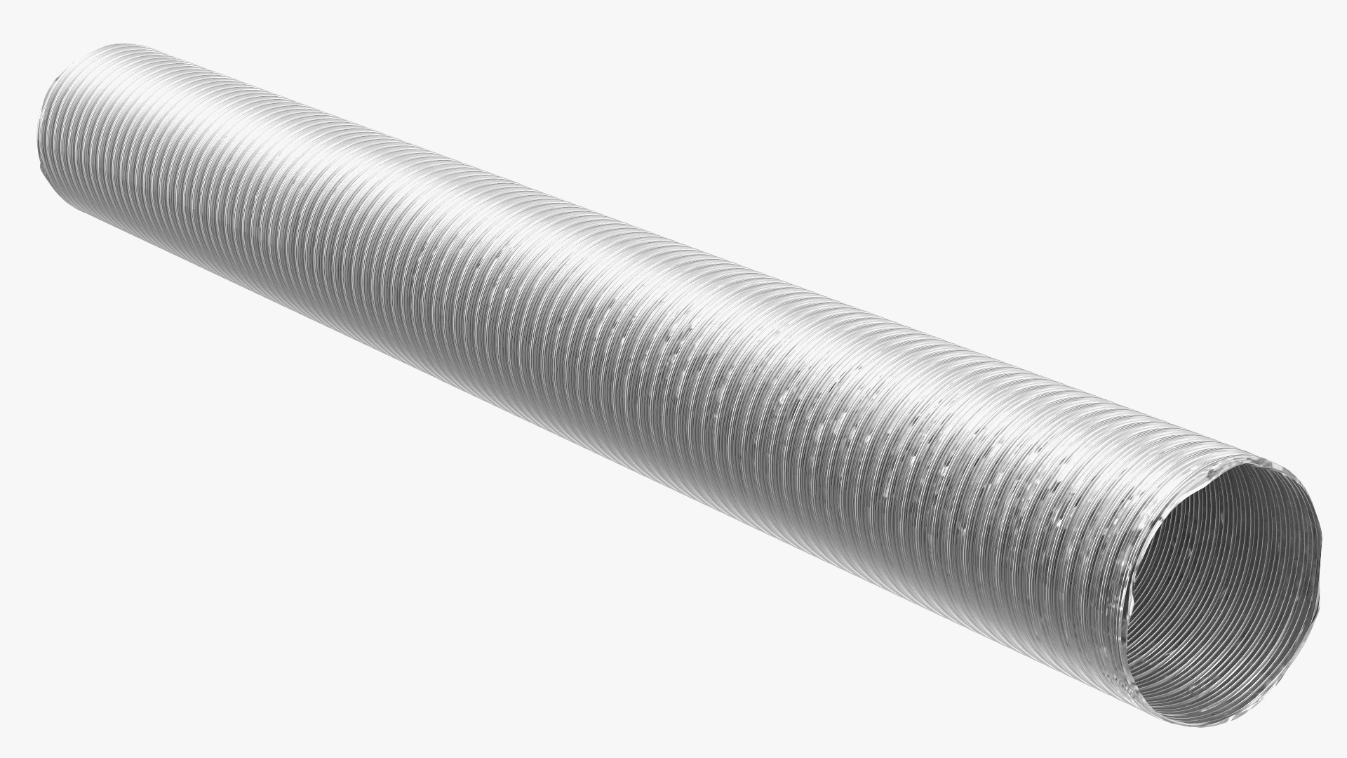 3D Aluminium Flexible Ducting Hose Rigged model