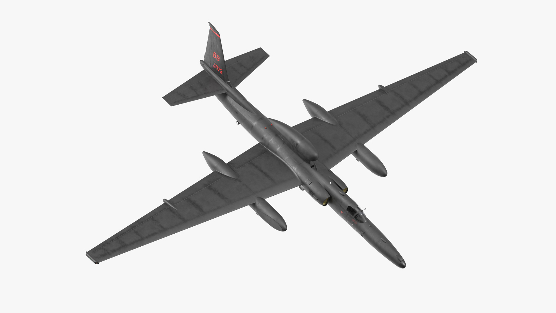 Lockheed U_2 Dragon Lady Aircraft Rigged for Cinema 4D 3D model