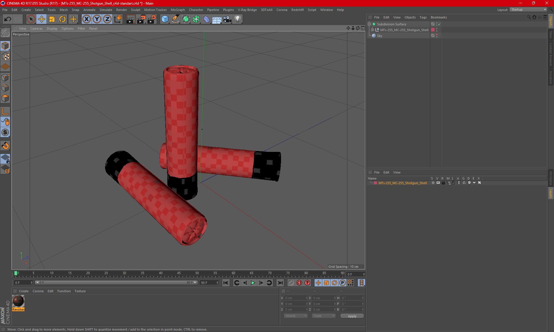 3D MTs-255 MC-255 Shotgun Shell model