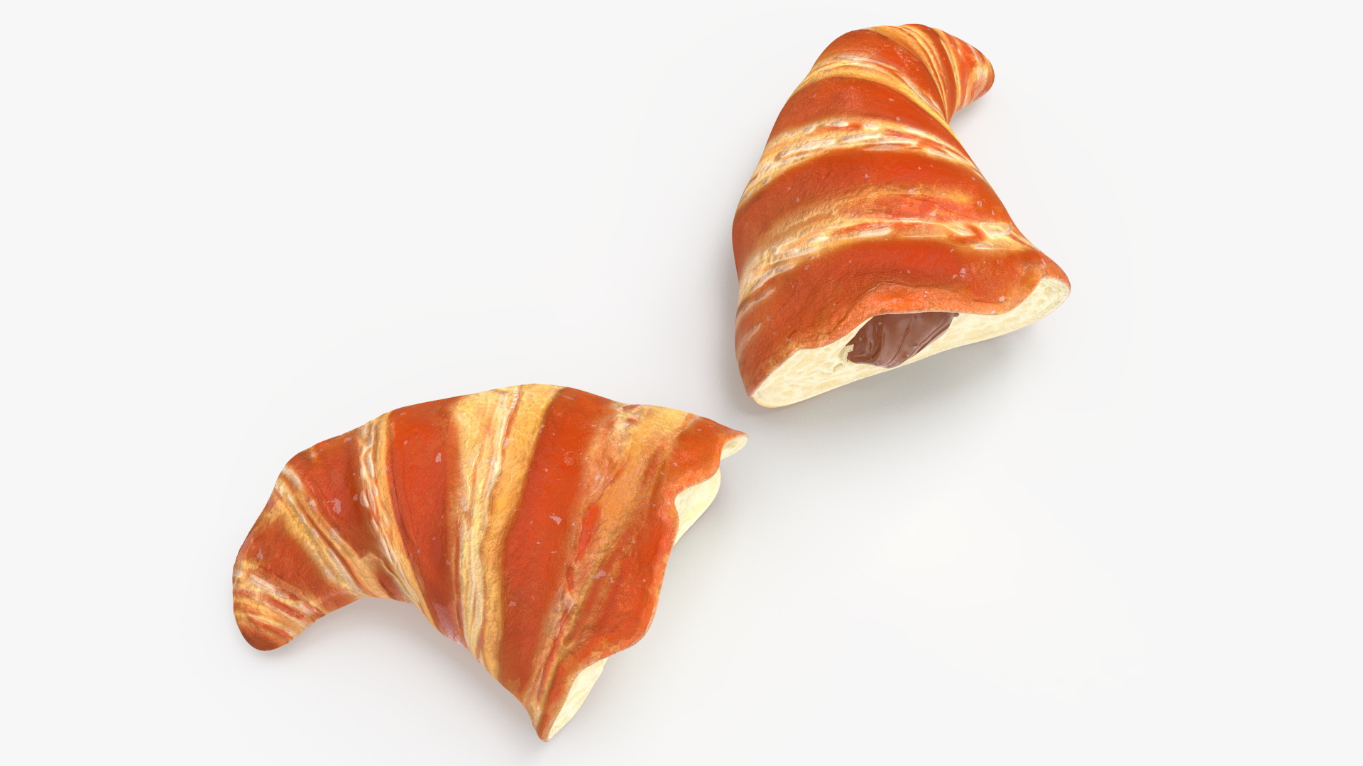 3D Croissant Halves