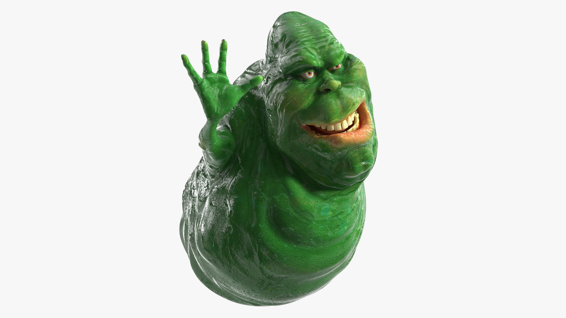 3D Slimer Ghost Character Rigged for Cinema 4D model