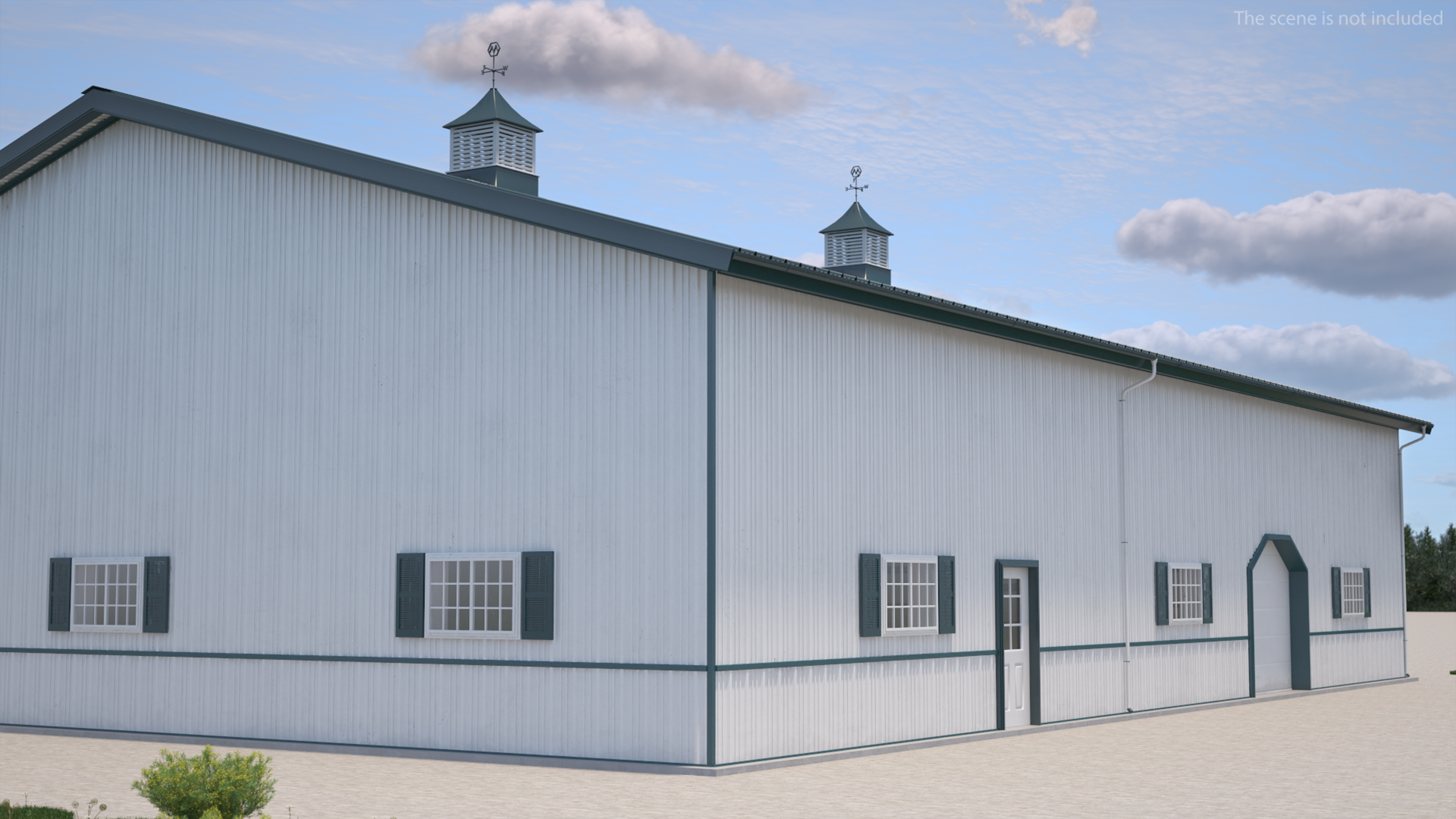 3D Compact Airplane Hangar model