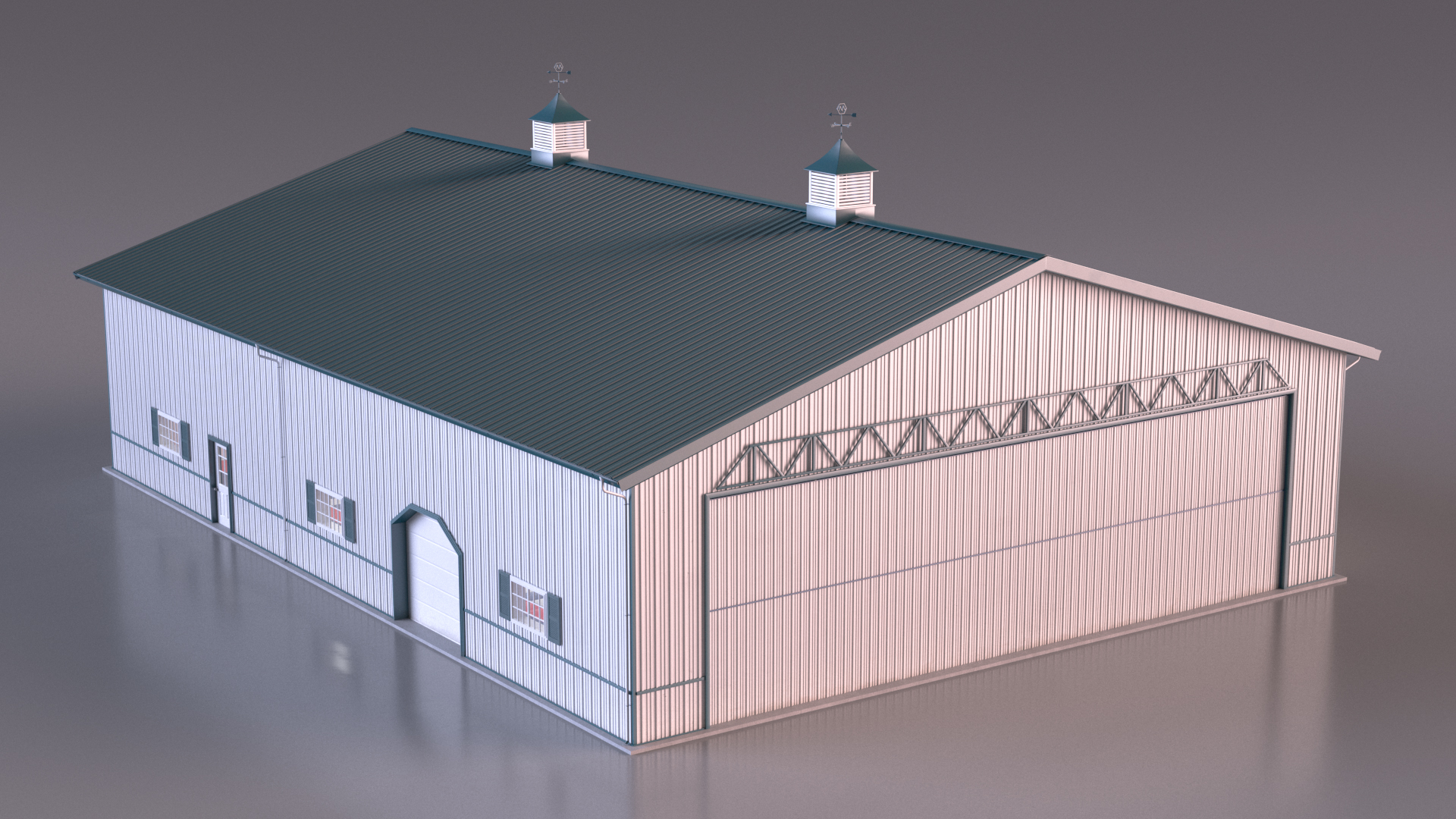 3D Compact Airplane Hangar model