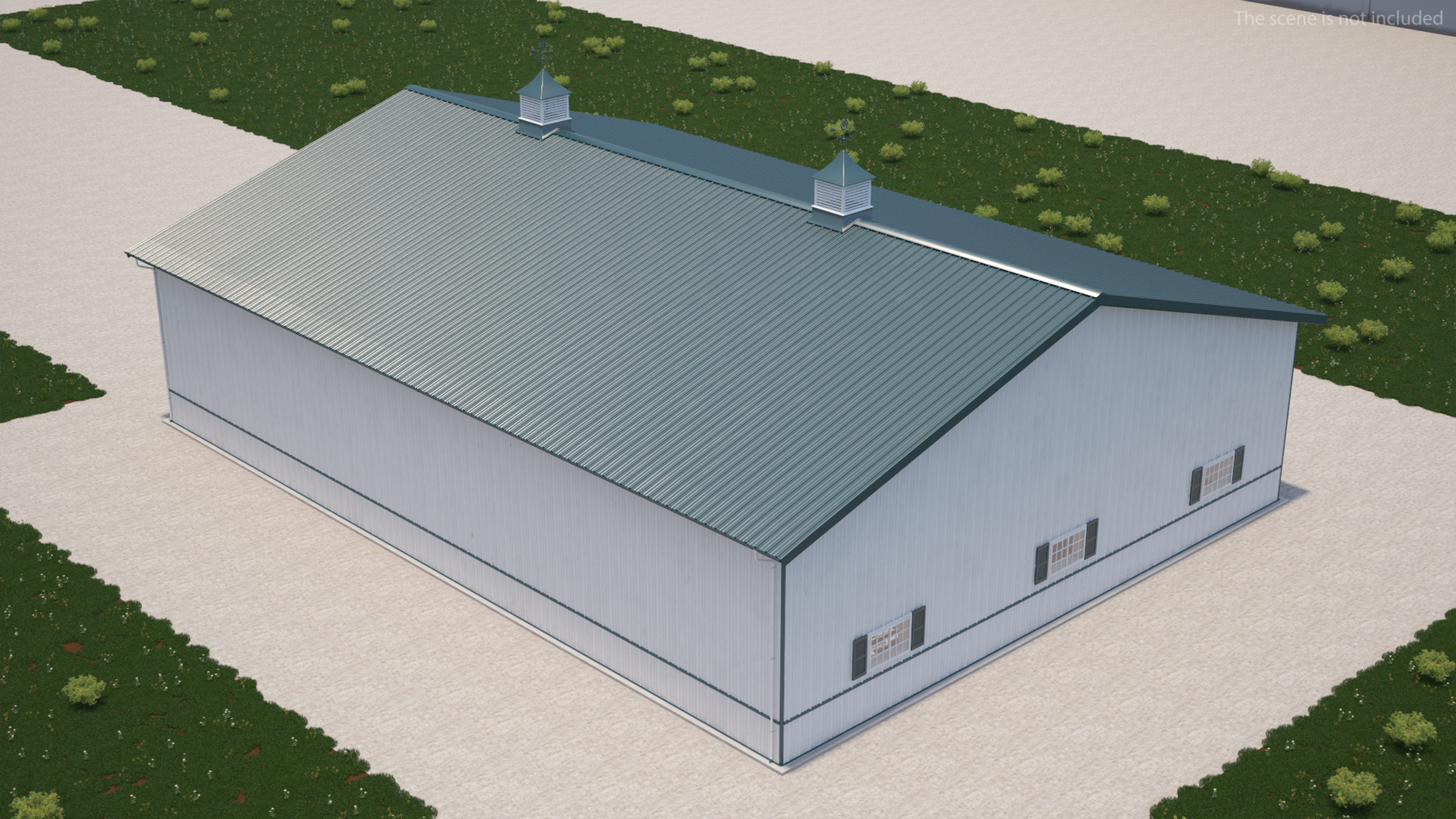 3D Compact Airplane Hangar model