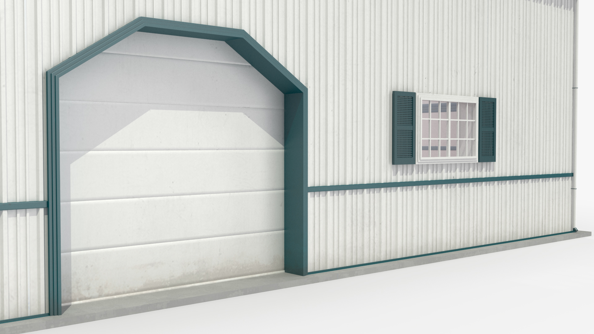 3D Compact Airplane Hangar model