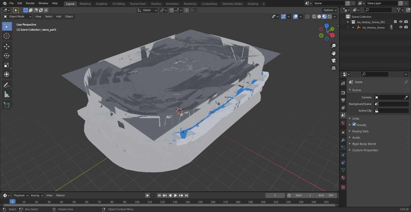 3D Ice Hockey Arena