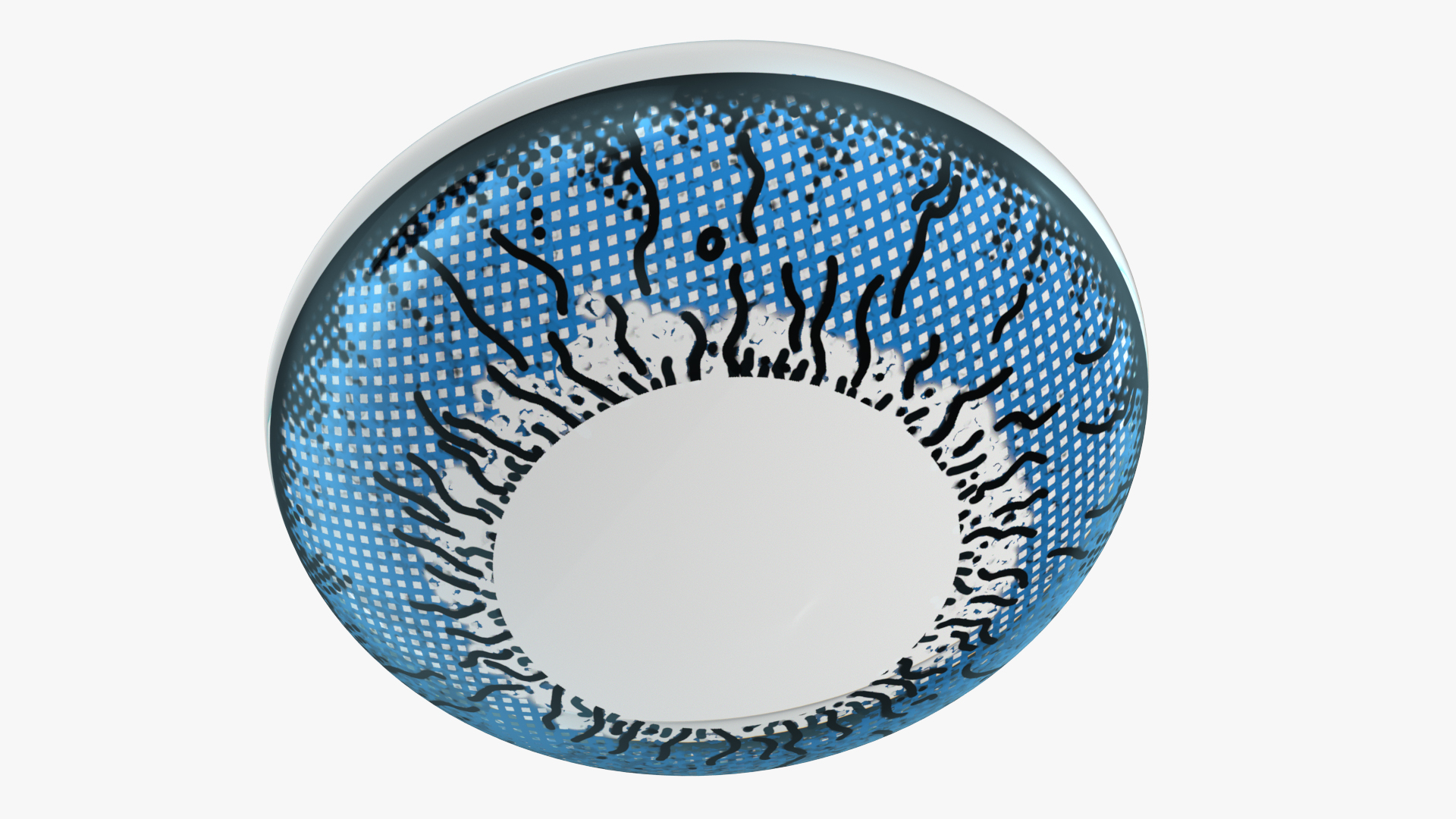 3D Coloured Contact Lenses Blue model