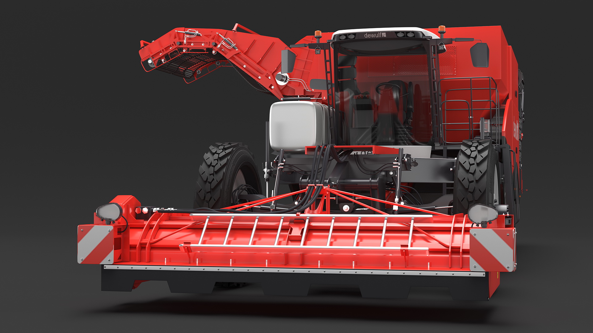 3D Dewulf Enduro 4-Row Harvester Rigged
