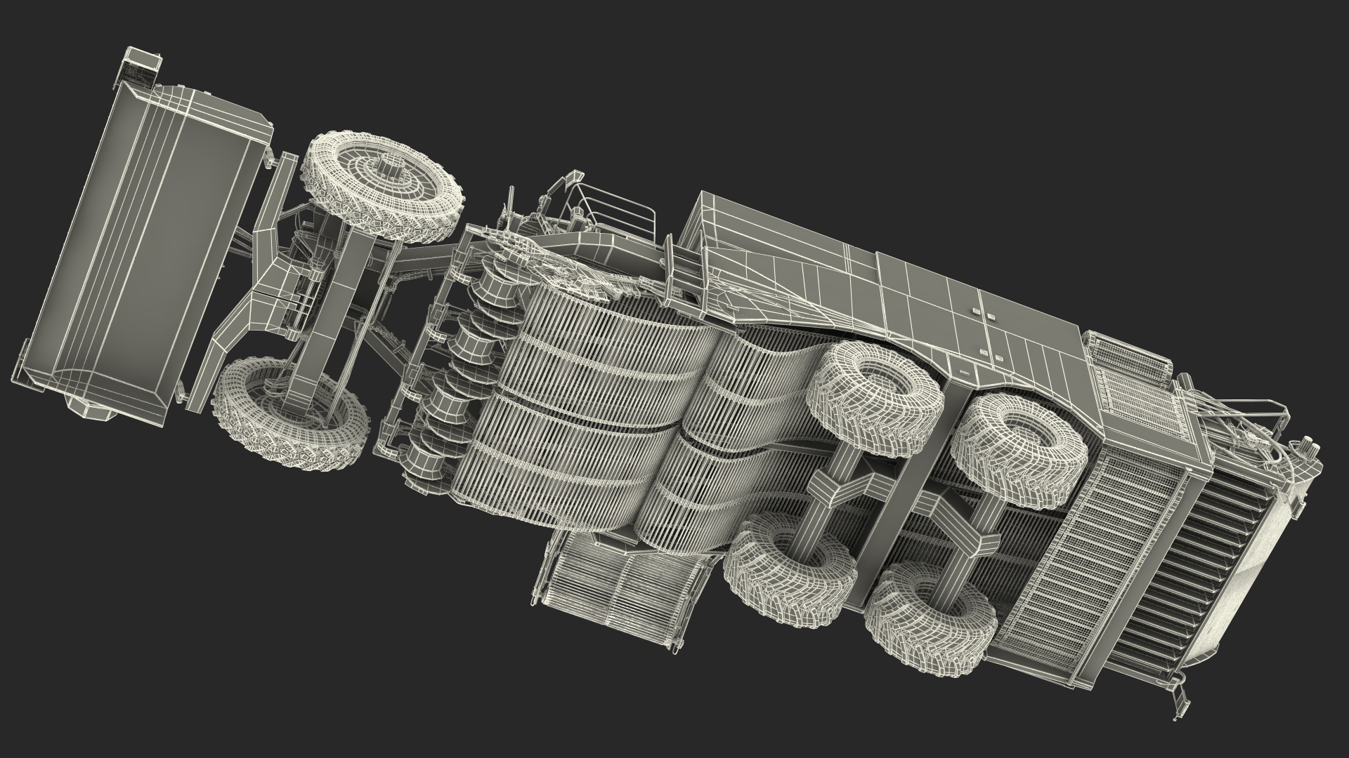 3D Dewulf Enduro 4-Row Harvester Rigged
