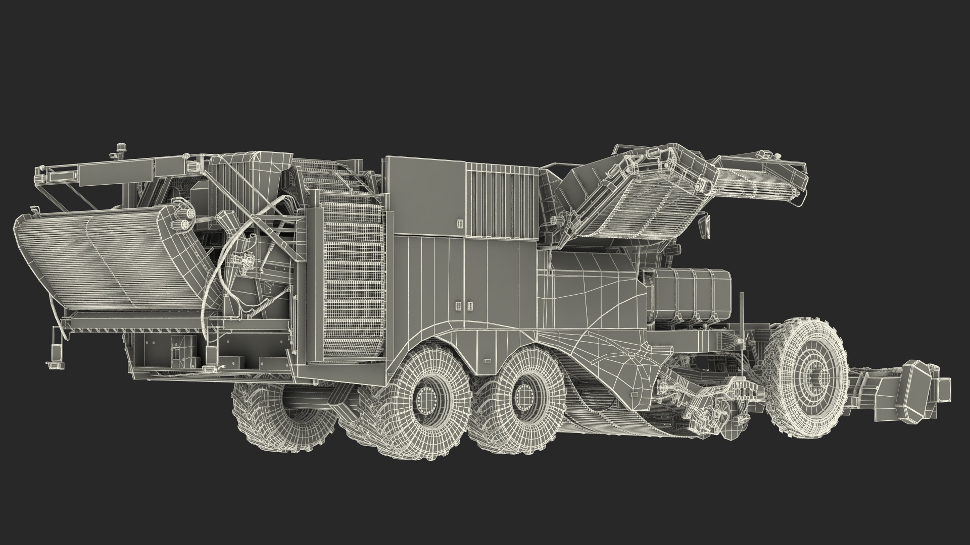 3D Dewulf Enduro 4-Row Harvester Rigged