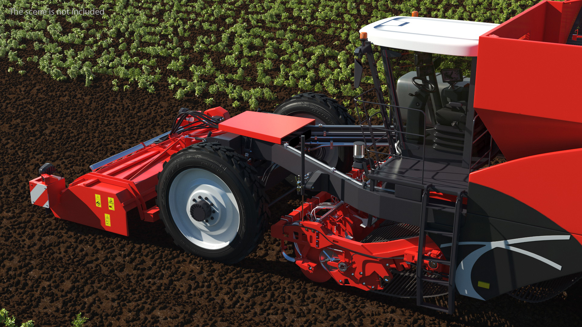3D Dewulf Enduro 4-Row Harvester Rigged