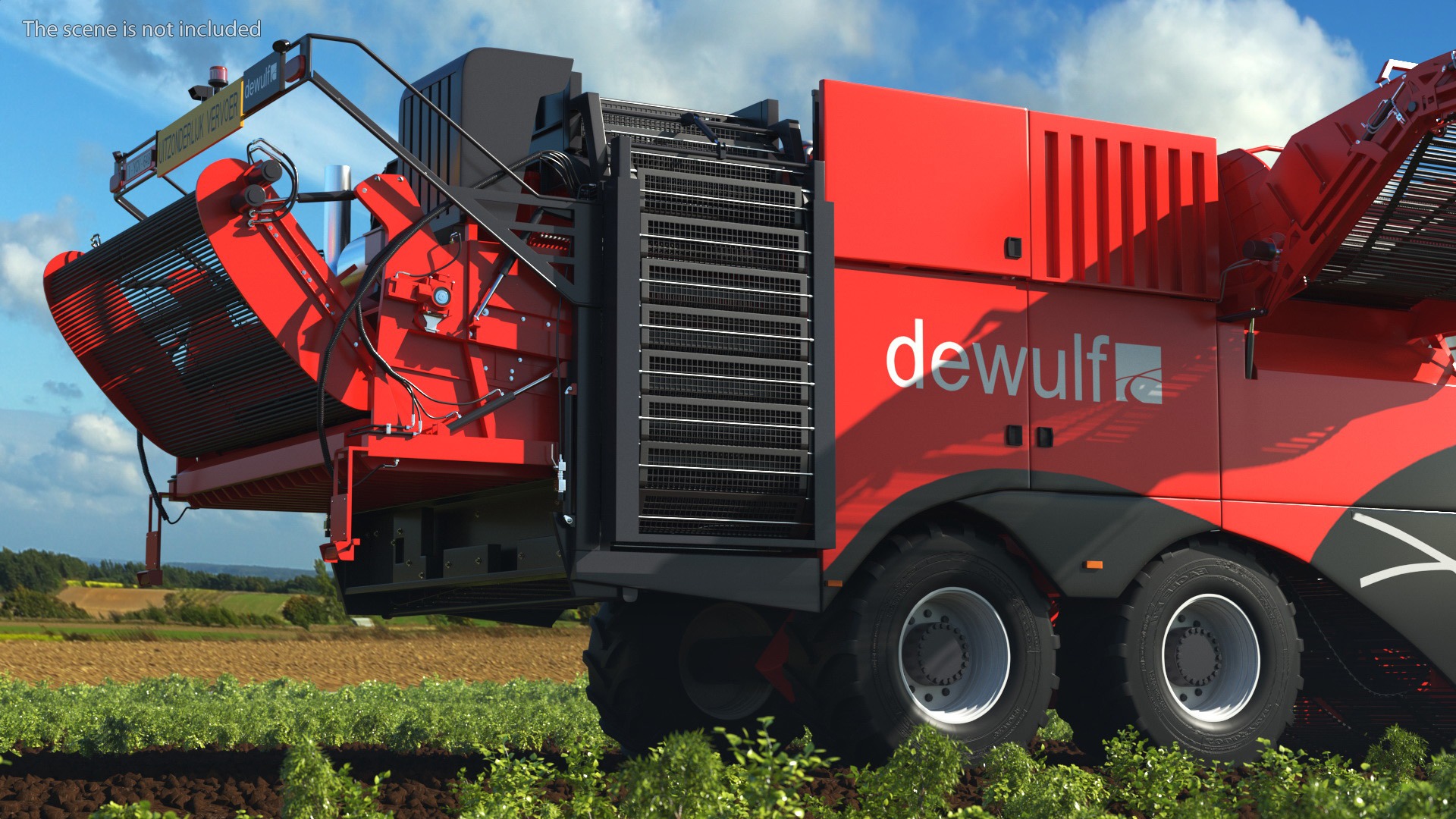 3D Dewulf Enduro 4-Row Harvester Rigged
