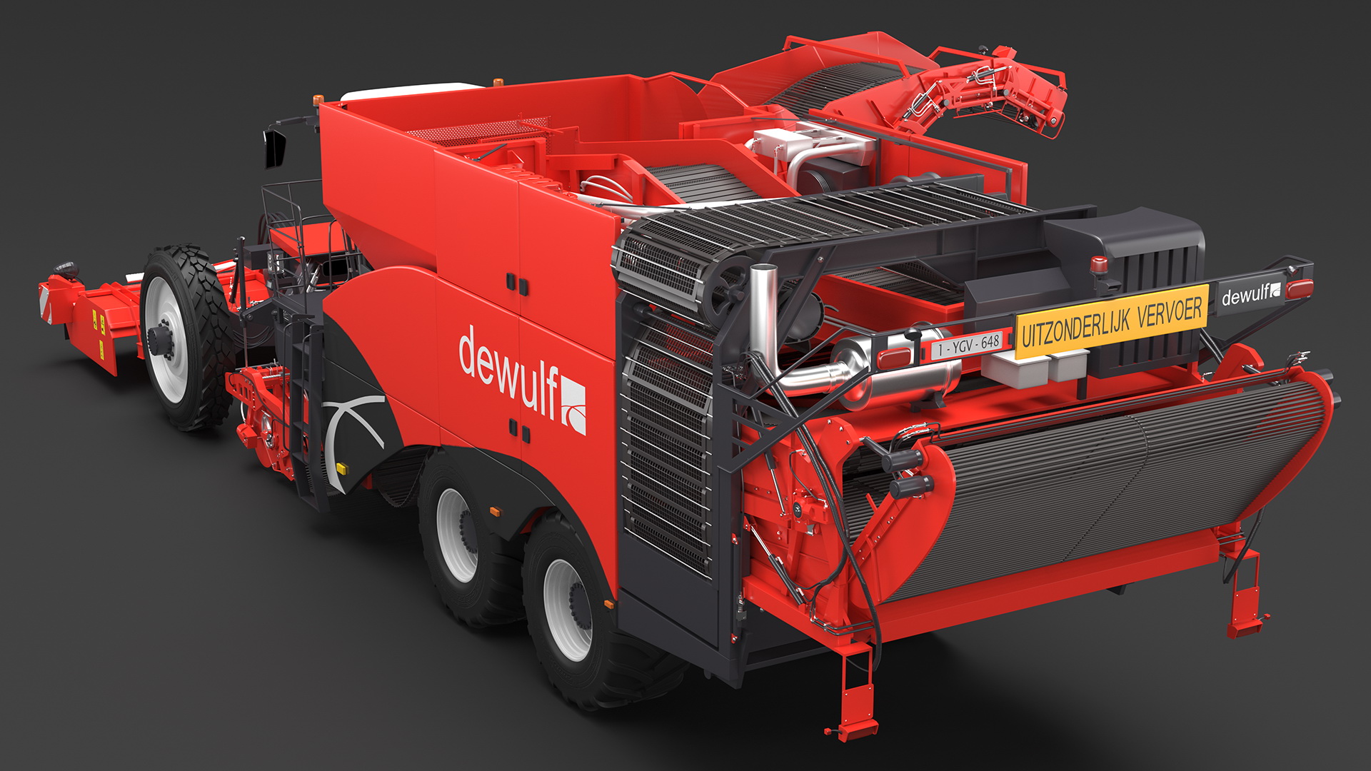 3D Dewulf Enduro 4-Row Harvester Rigged