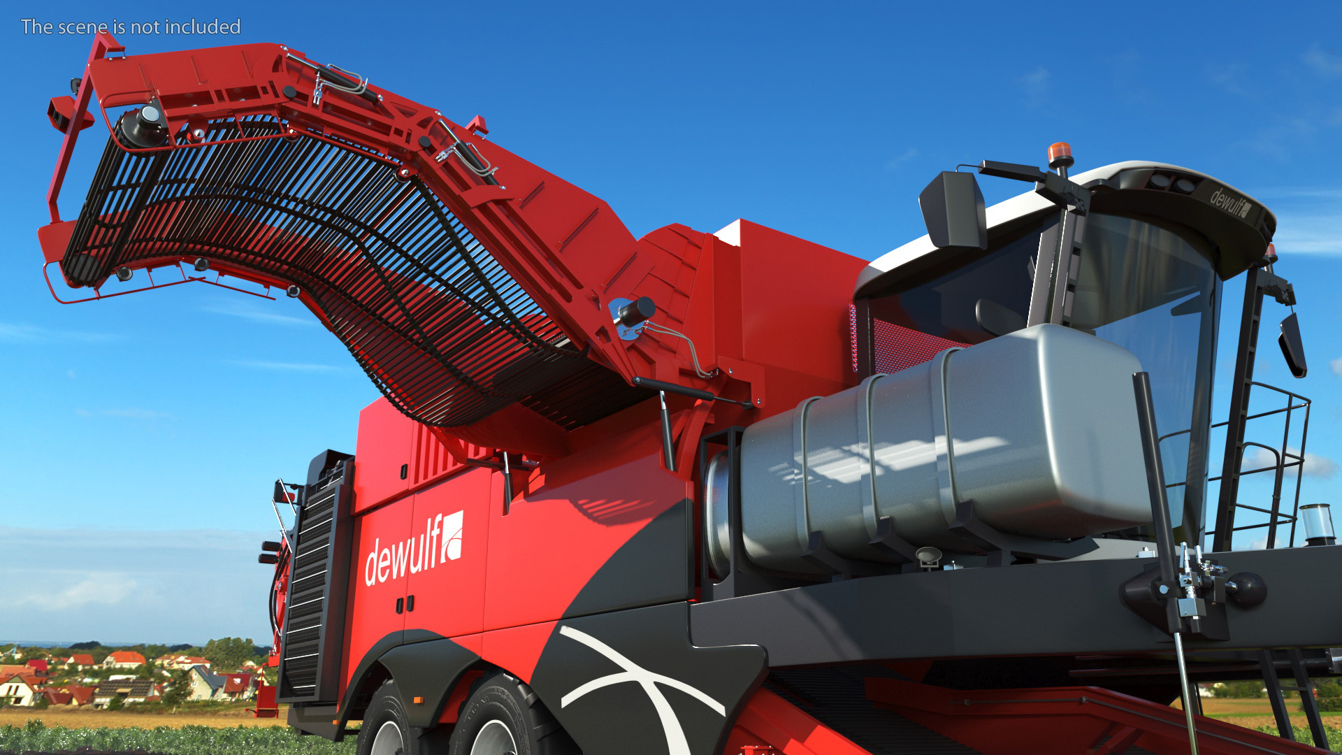 3D Dewulf Enduro 4-Row Harvester Rigged