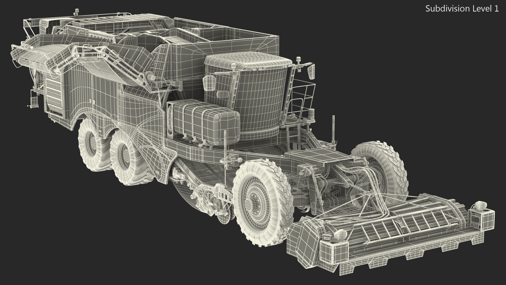 3D Dewulf Enduro 4-Row Harvester Rigged