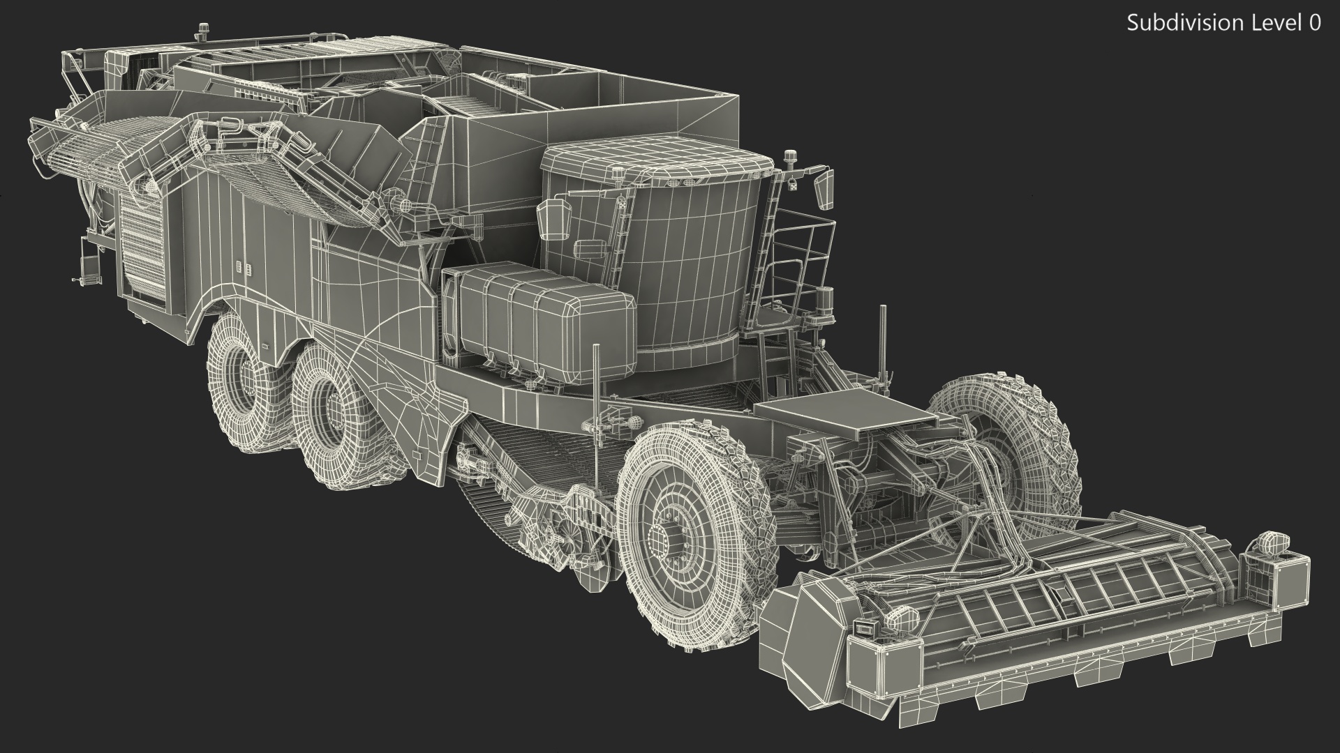 3D Dewulf Enduro 4-Row Harvester Rigged