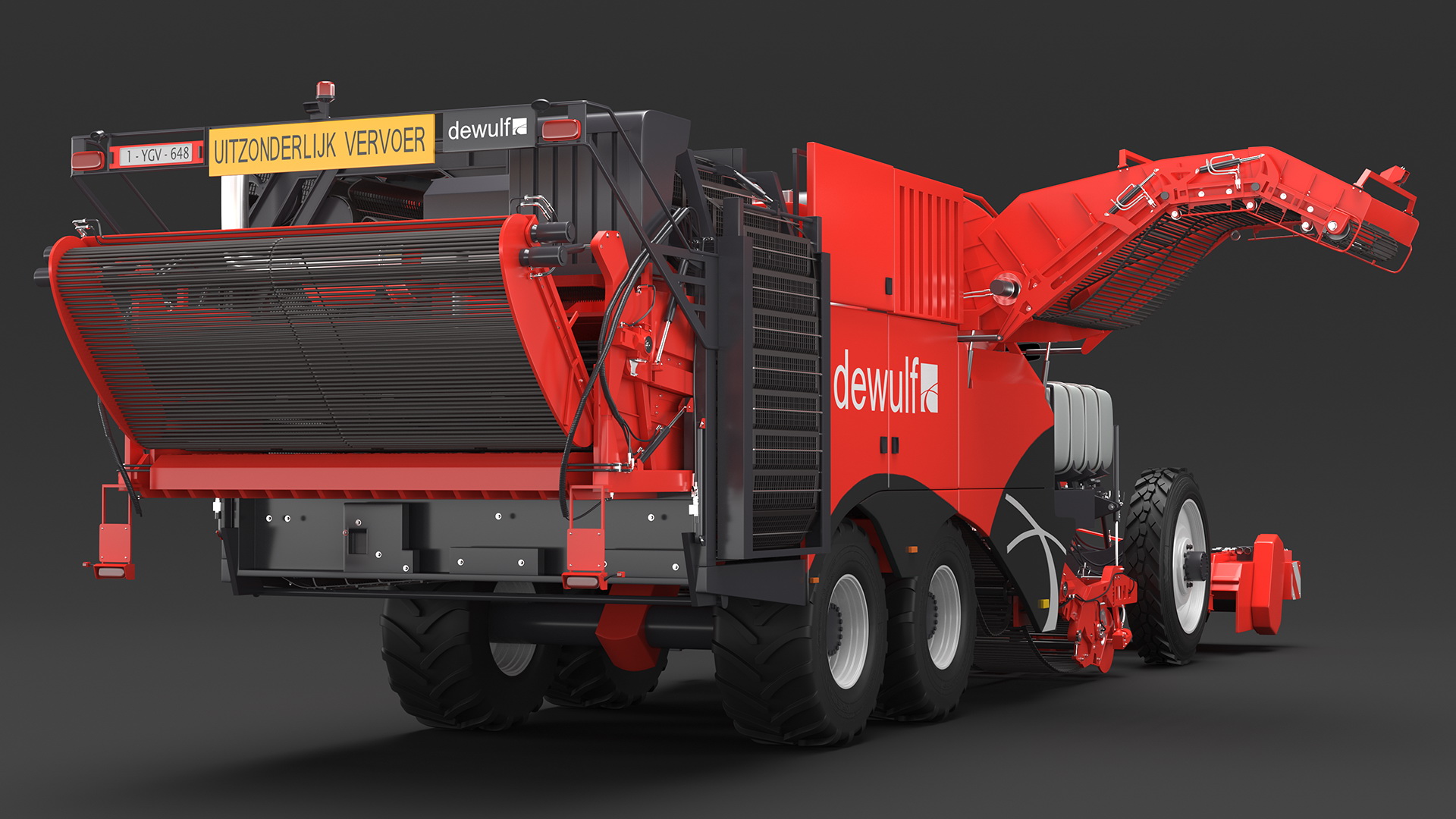 3D Dewulf Enduro 4-Row Harvester Rigged