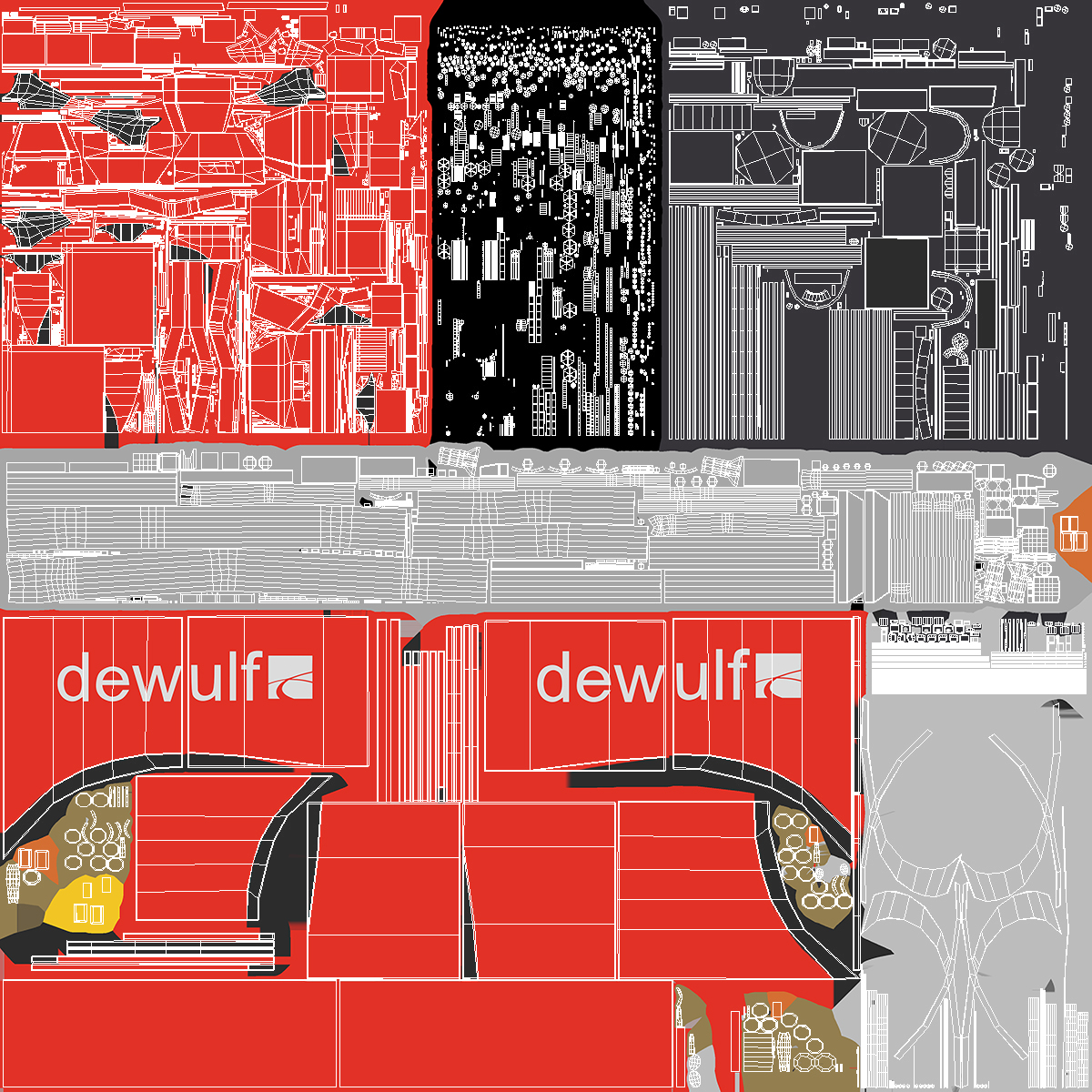3D Dewulf Enduro 4-Row Harvester Rigged