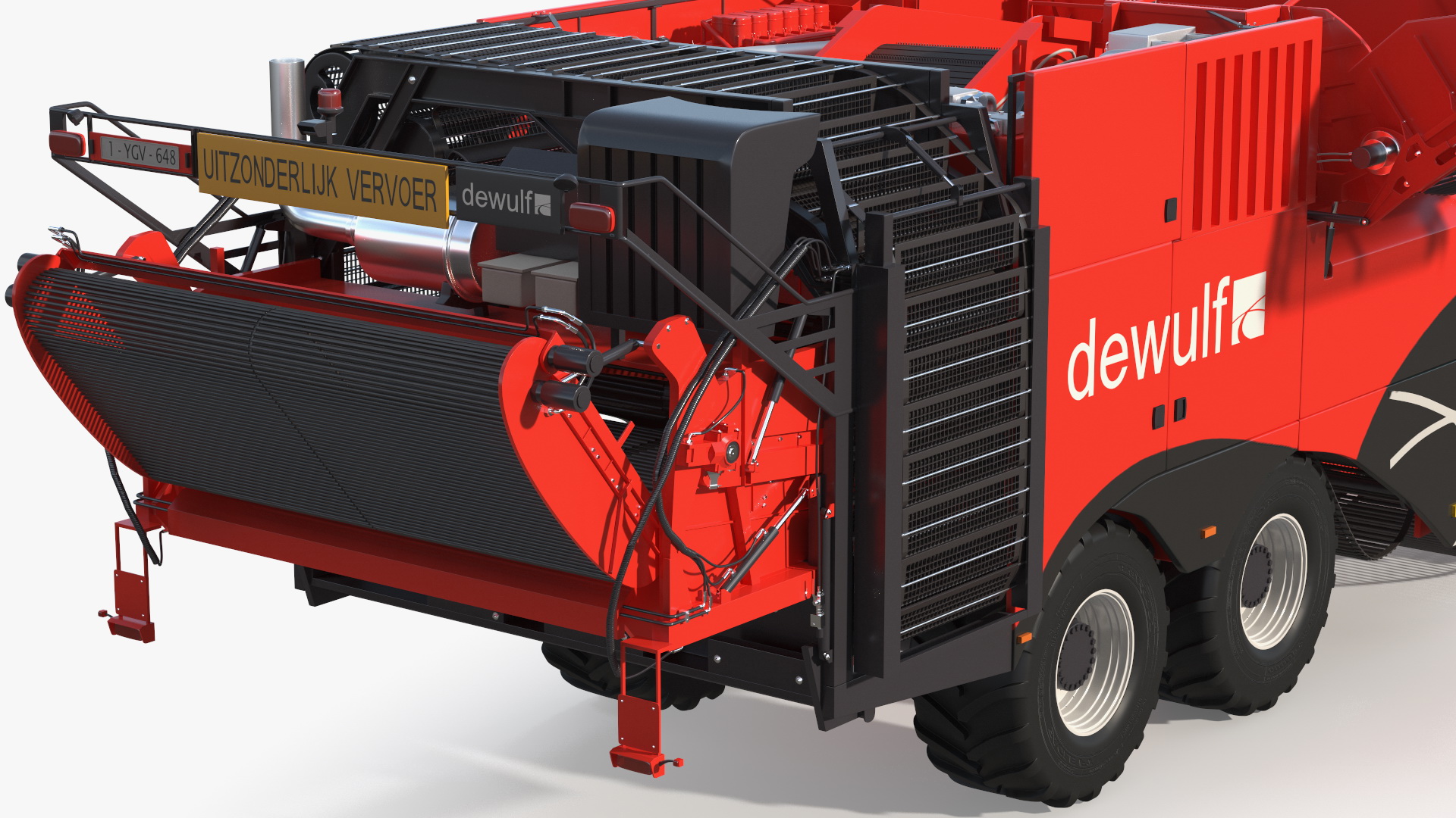 3D Dewulf Enduro 4-Row Harvester Rigged